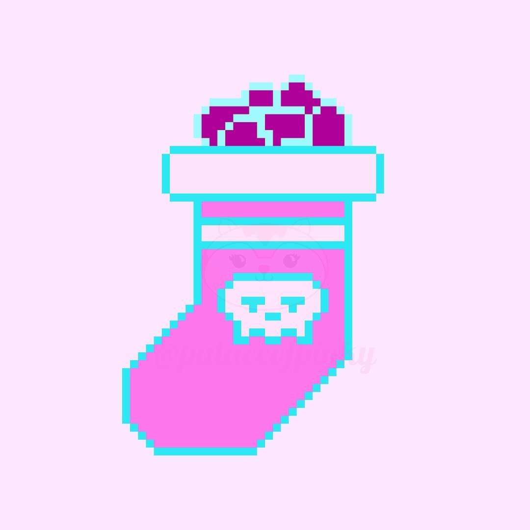 Merry Christmas! What did you get in your stocking this year?

#palaceofpinky #digitalartist #pixel #pixelart #pixelartist #retrostyle #vaporwave #pastelaesthetic #madeintheusa #digitaldownloads #8bit #retro #merrychristmas