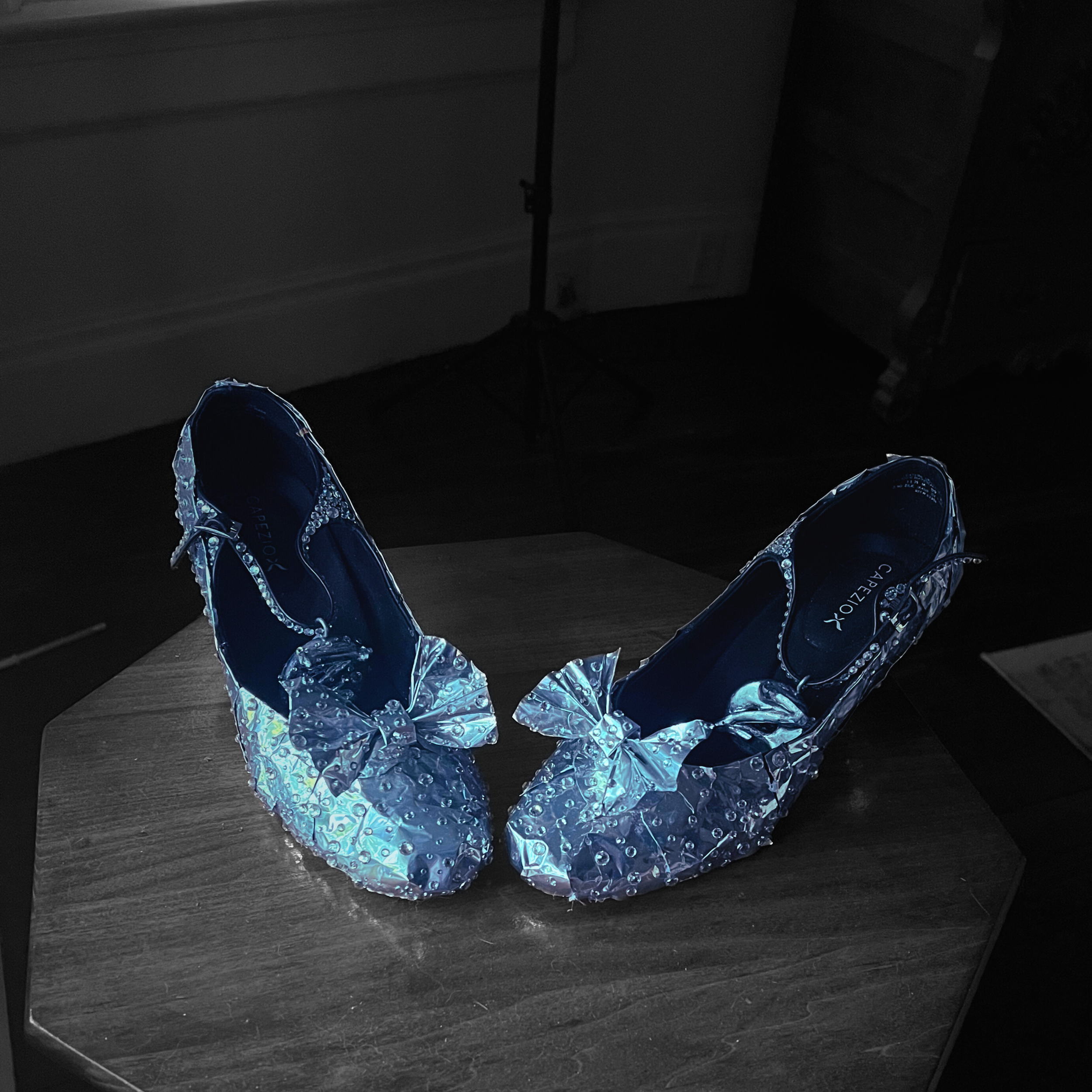 SILVER SLIPPERS, mixed media, 2025.