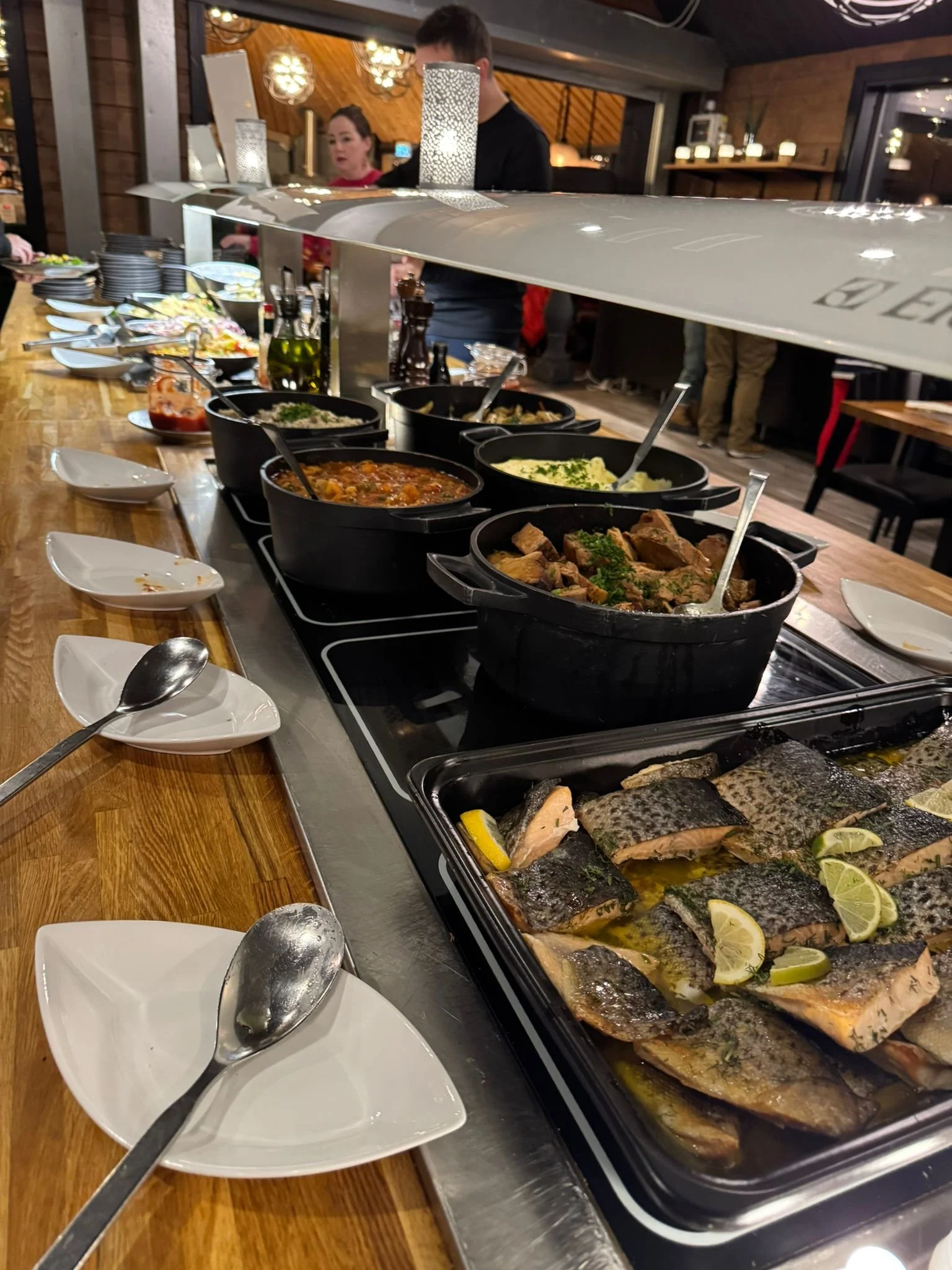 Dinner buffet at Northern lights village, saariselka