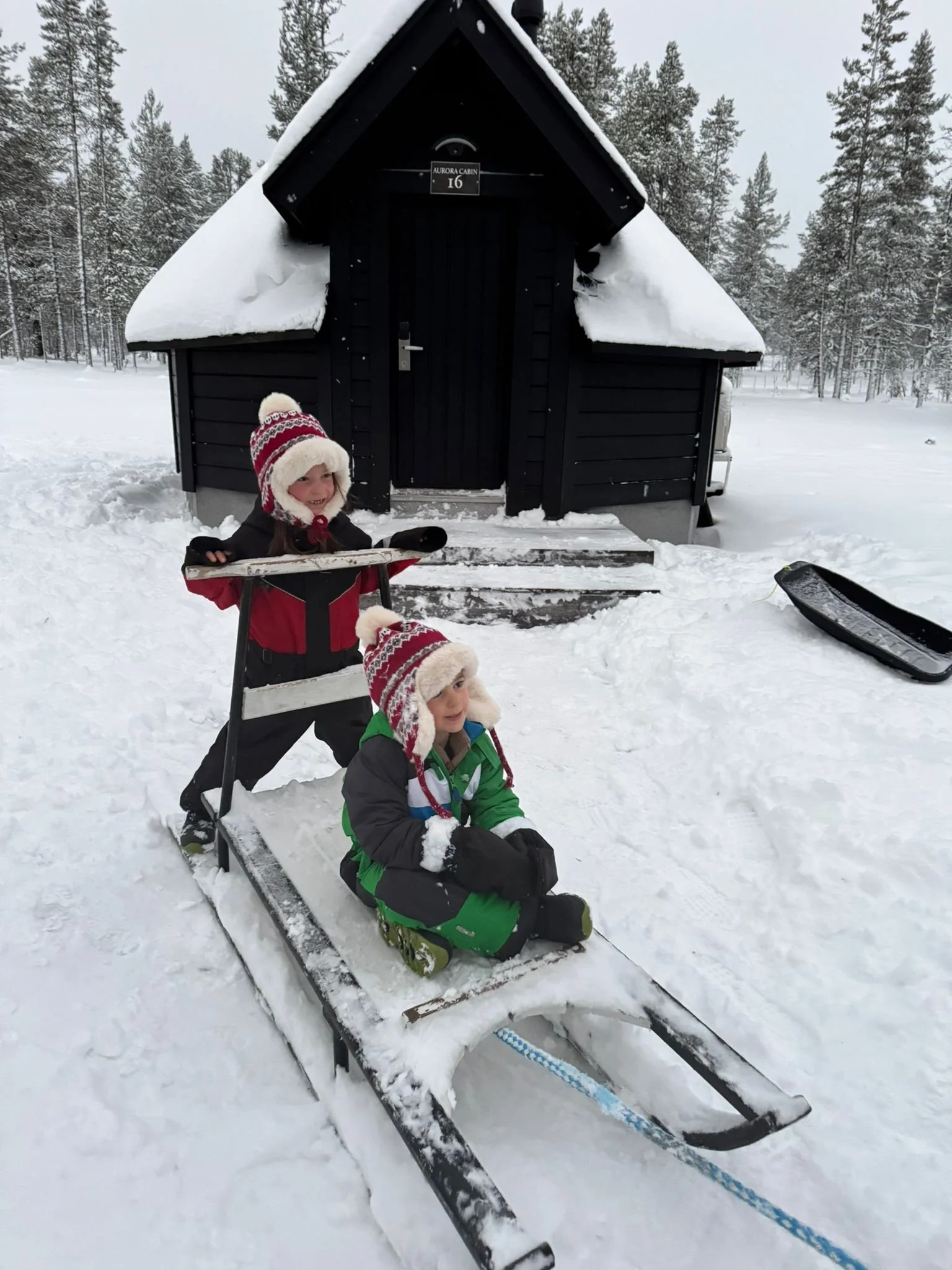 Kids Sledge, Northern Lights Village, Saariselka