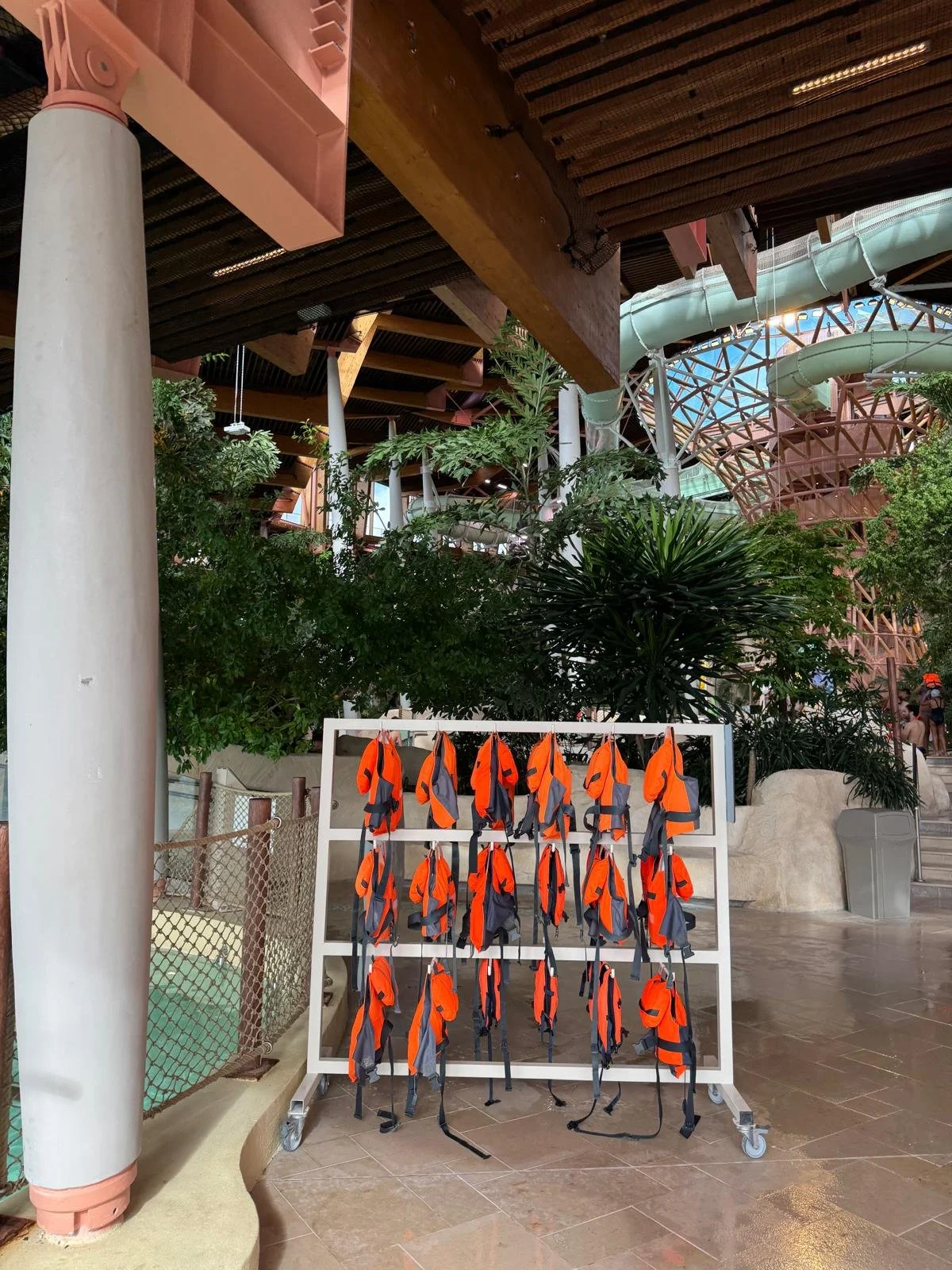 Life jackets, Aqua Mundo, Swimming at French Center Parcs, Les Villages Nature Paris