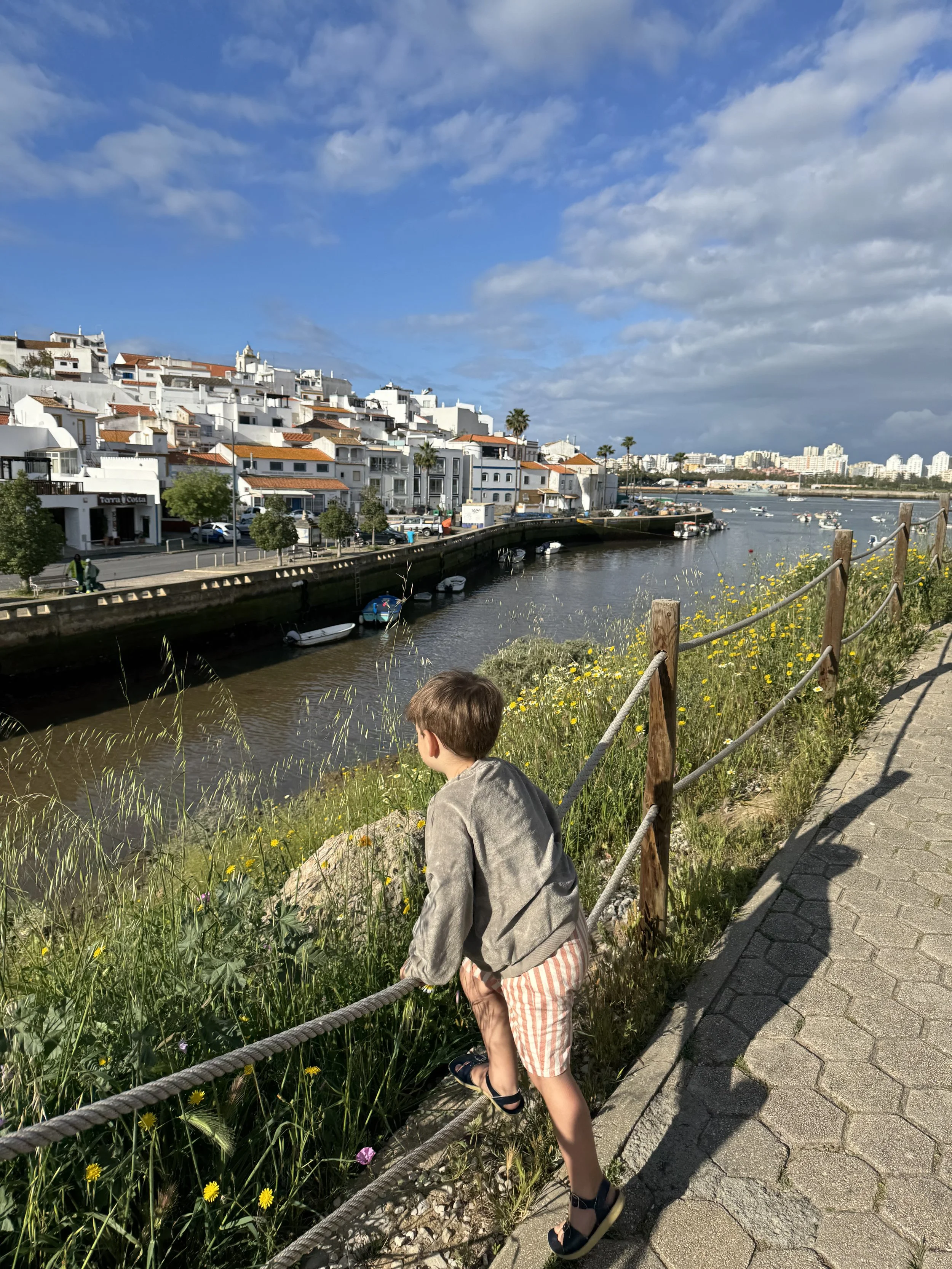 Old town ferragudo Fishing village, Algarve with Kids