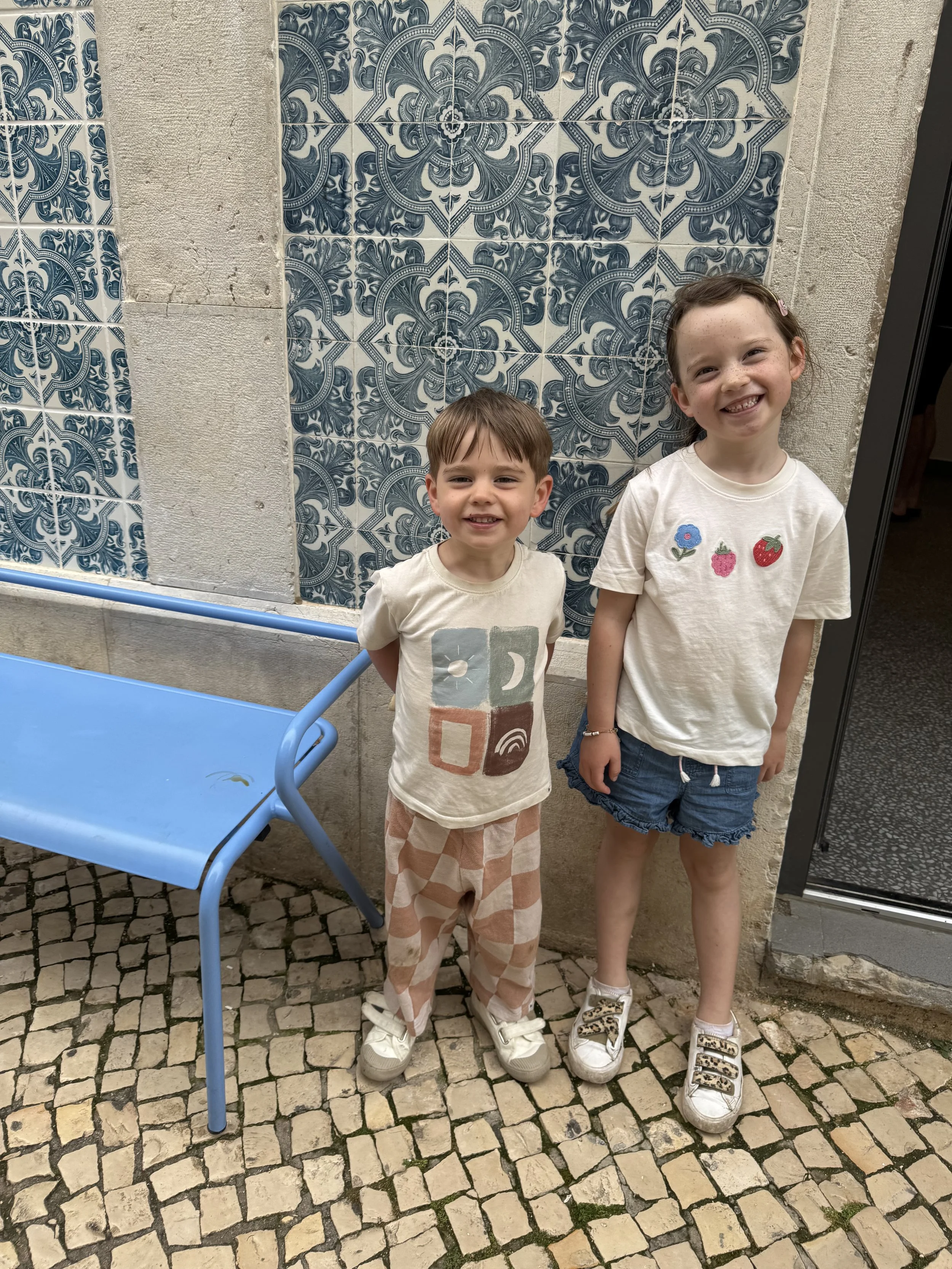 Tiled Lagos streets, Lagos, Algarve with Kids