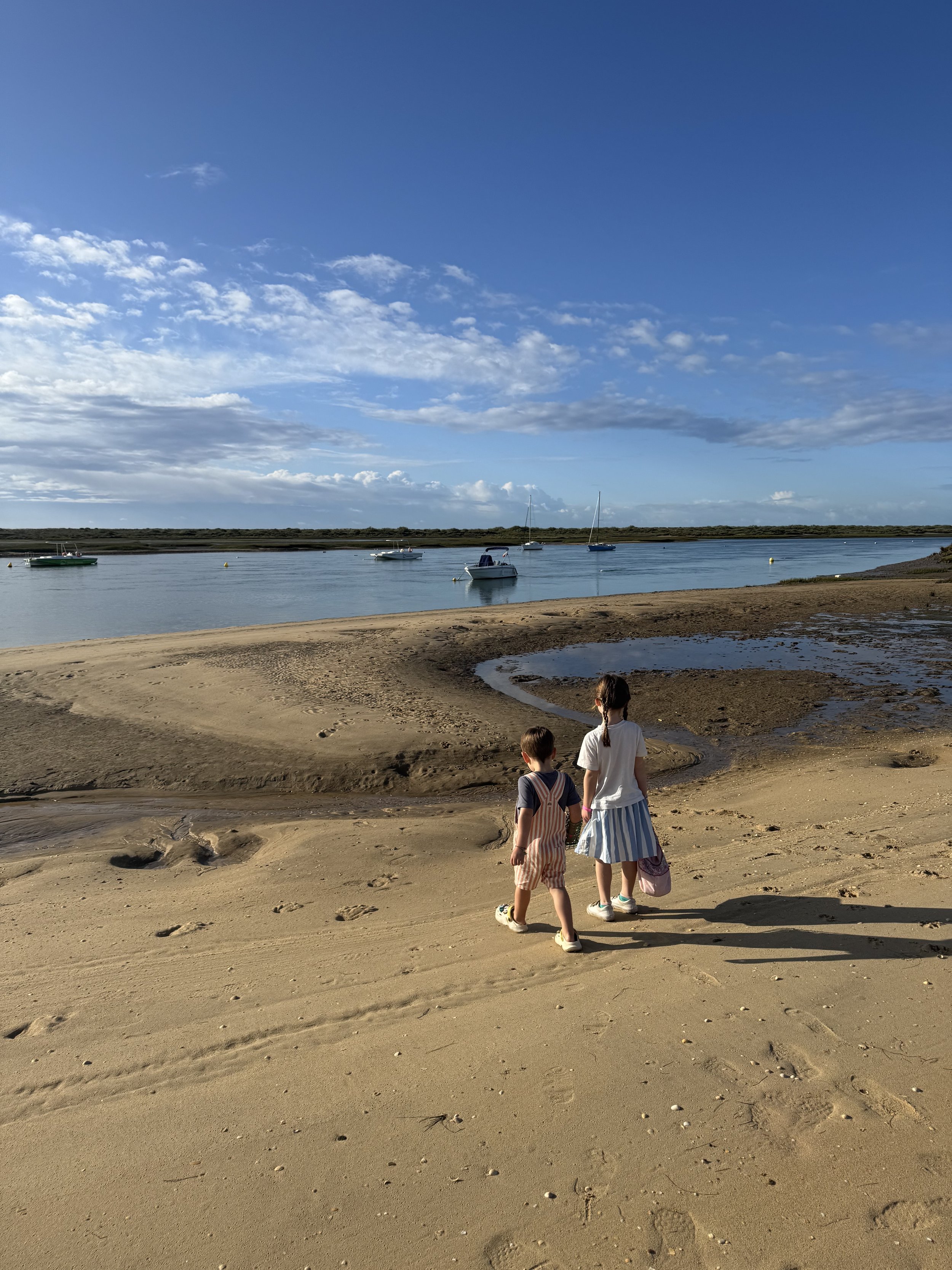 Boat crossing at Beach at Cabanas