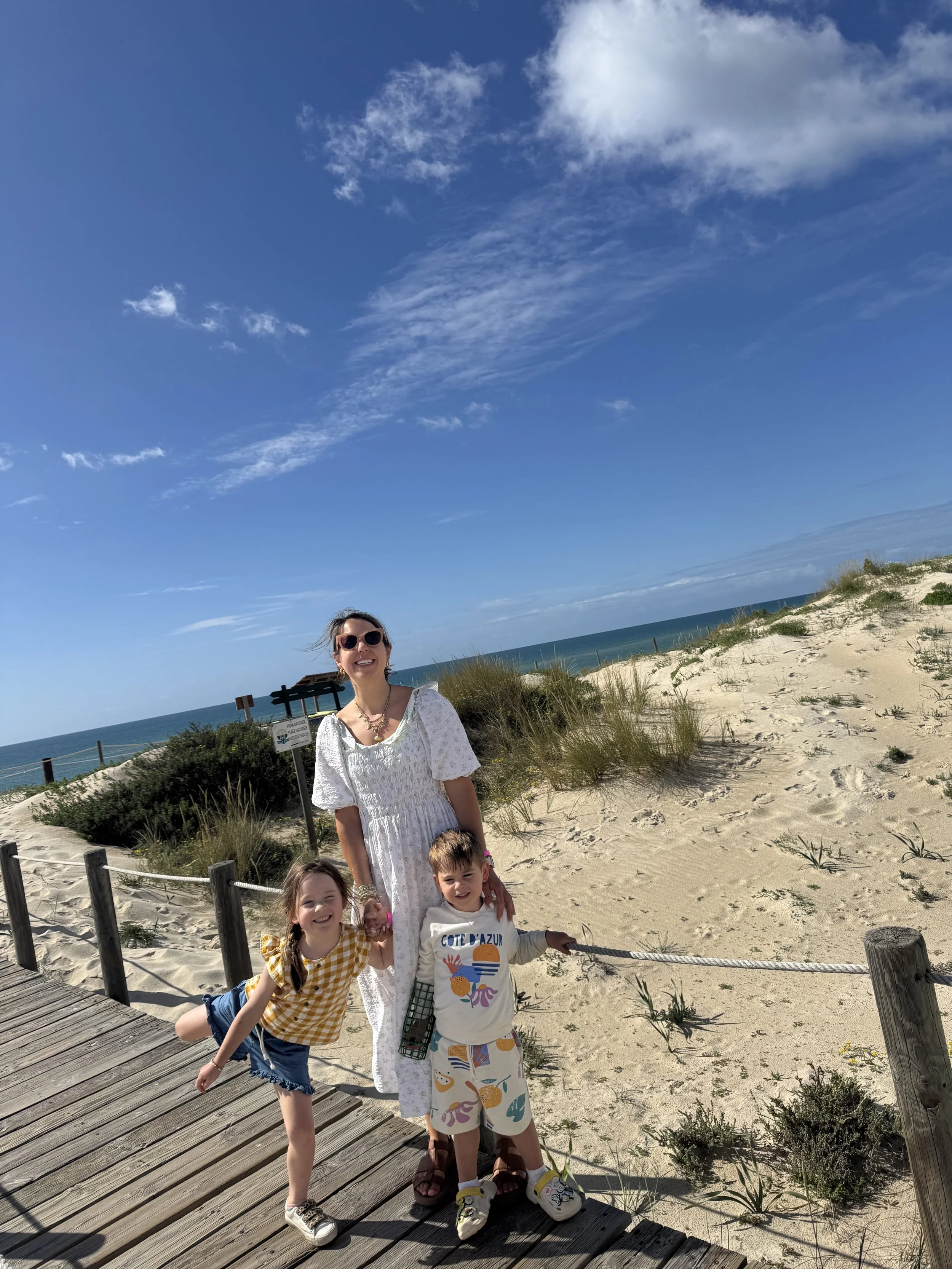 Praia do Barril beach boardwalk, Tavira with Kids