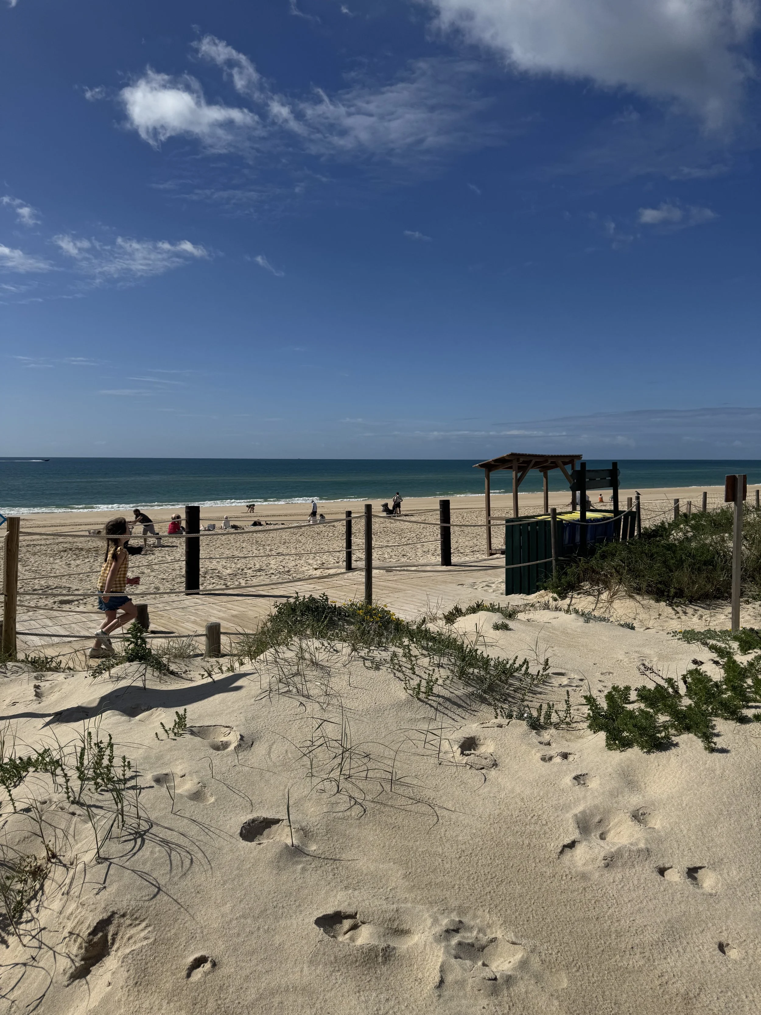 Praia do Barril beach boardwalk, Tavira with Kids