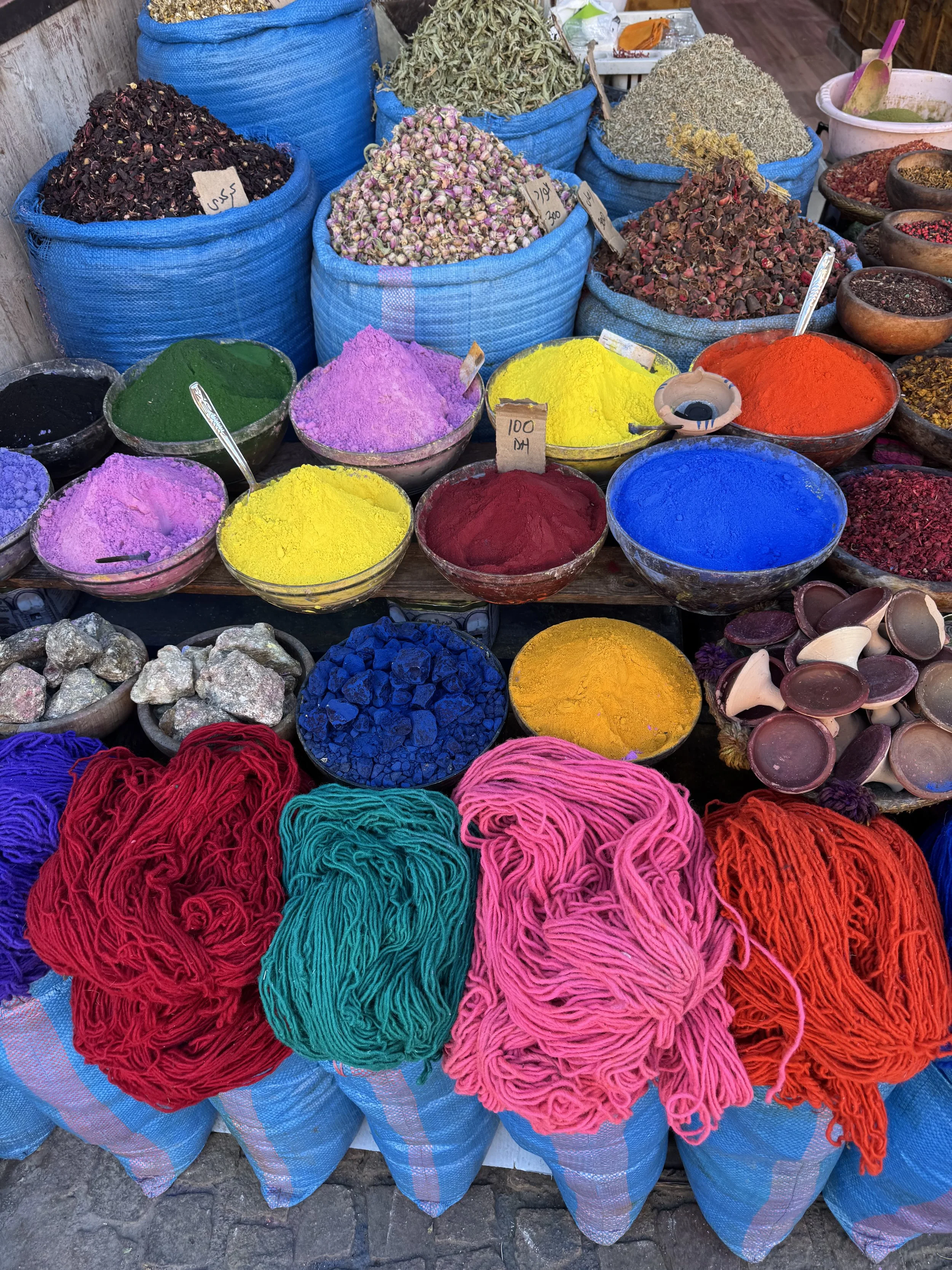 Spices and colours in Marrakech Souks