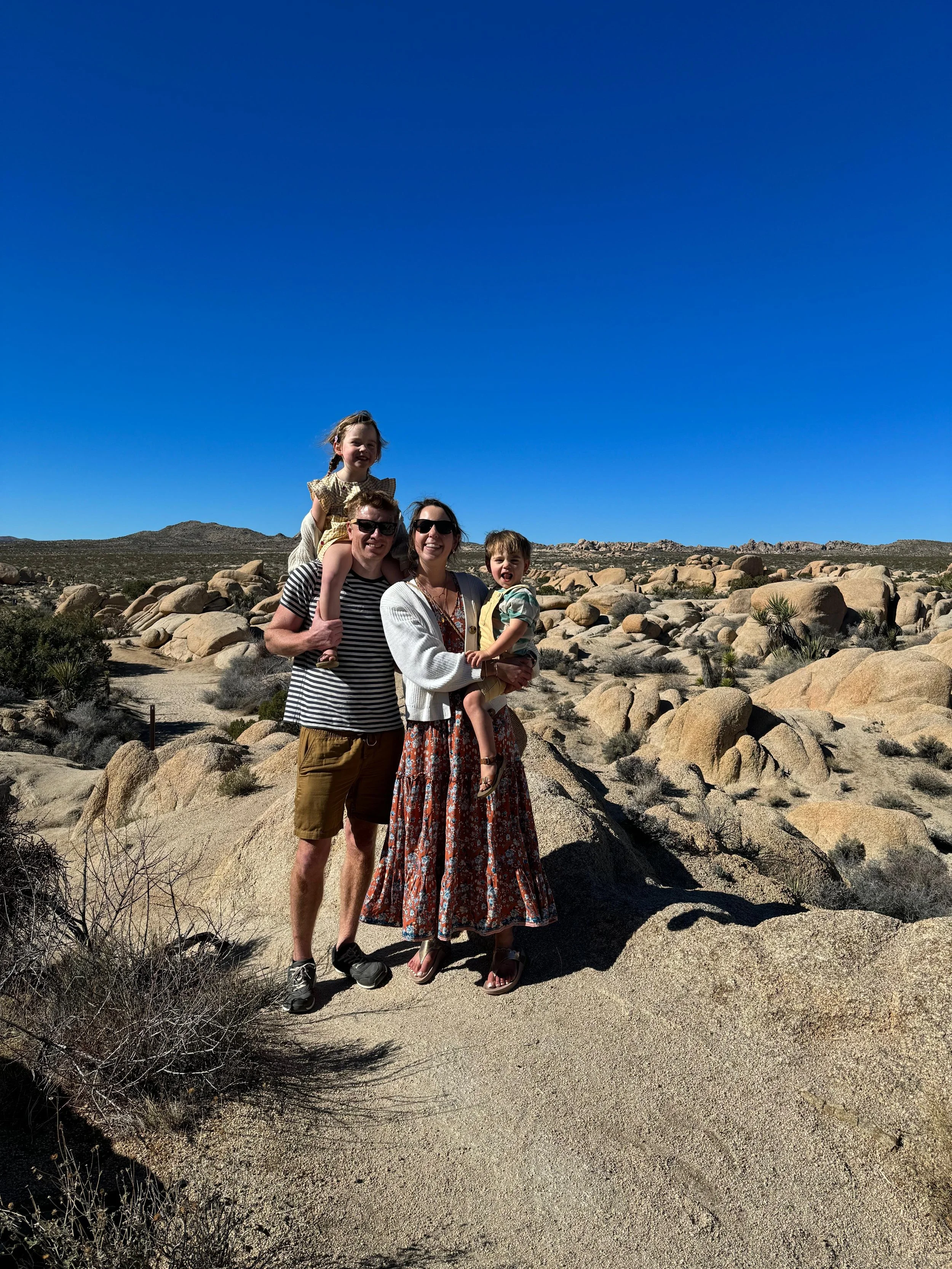 Family in Joshua Tree National Park with Small Kids