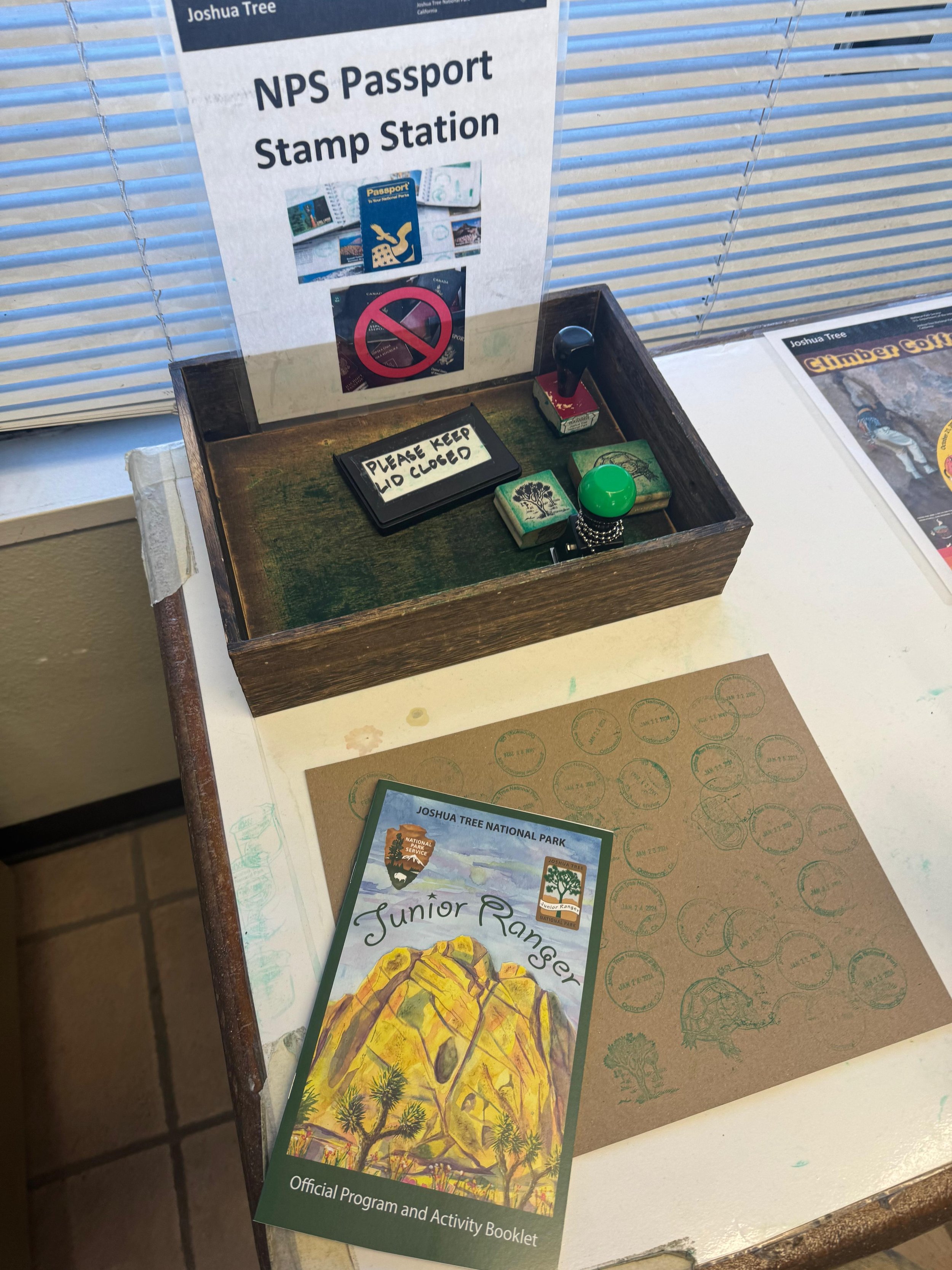 Collecting National Park Stamps, Joshua Tree National Park