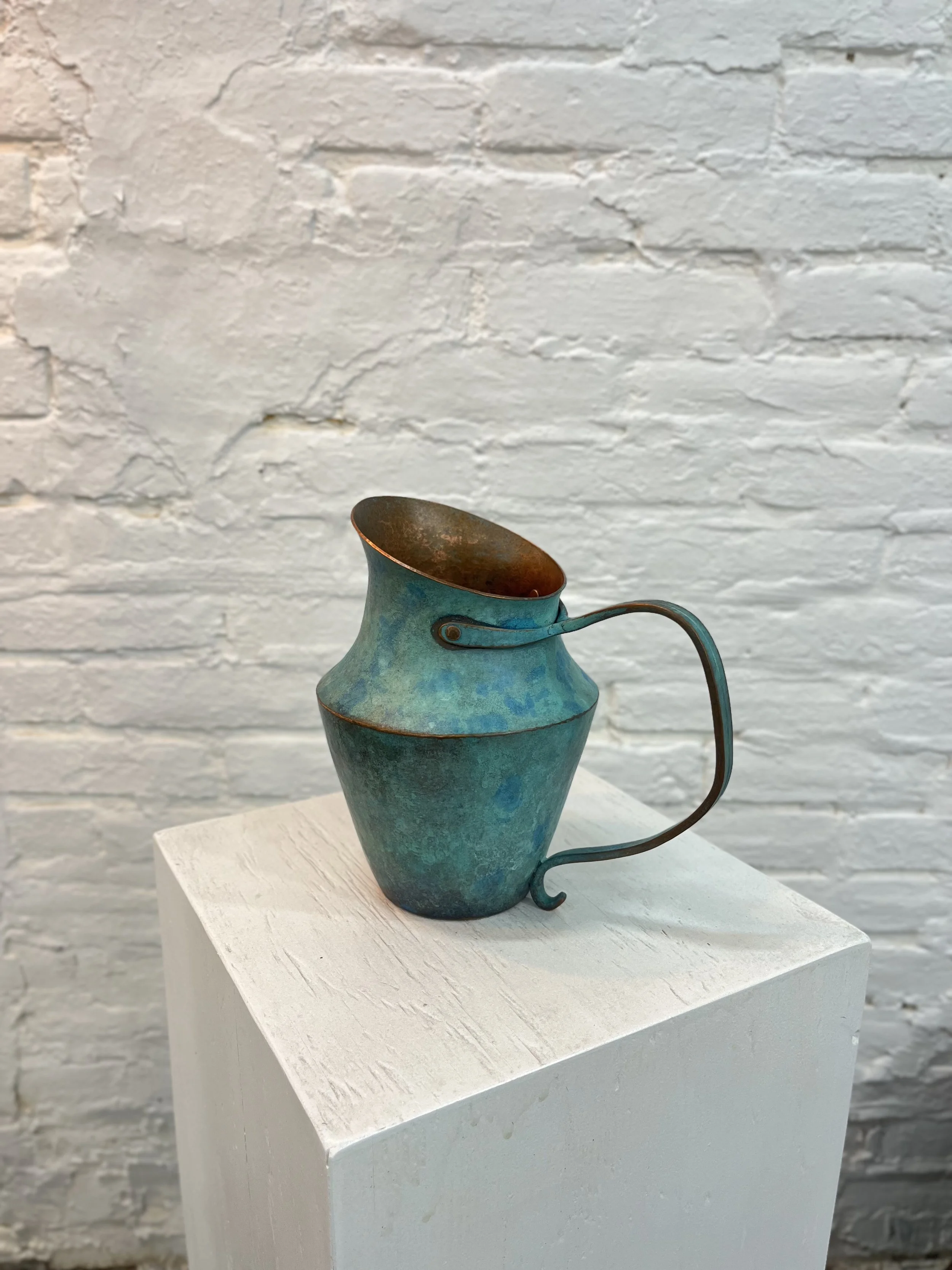 Verdigris Pitcher by Sio Metalworks