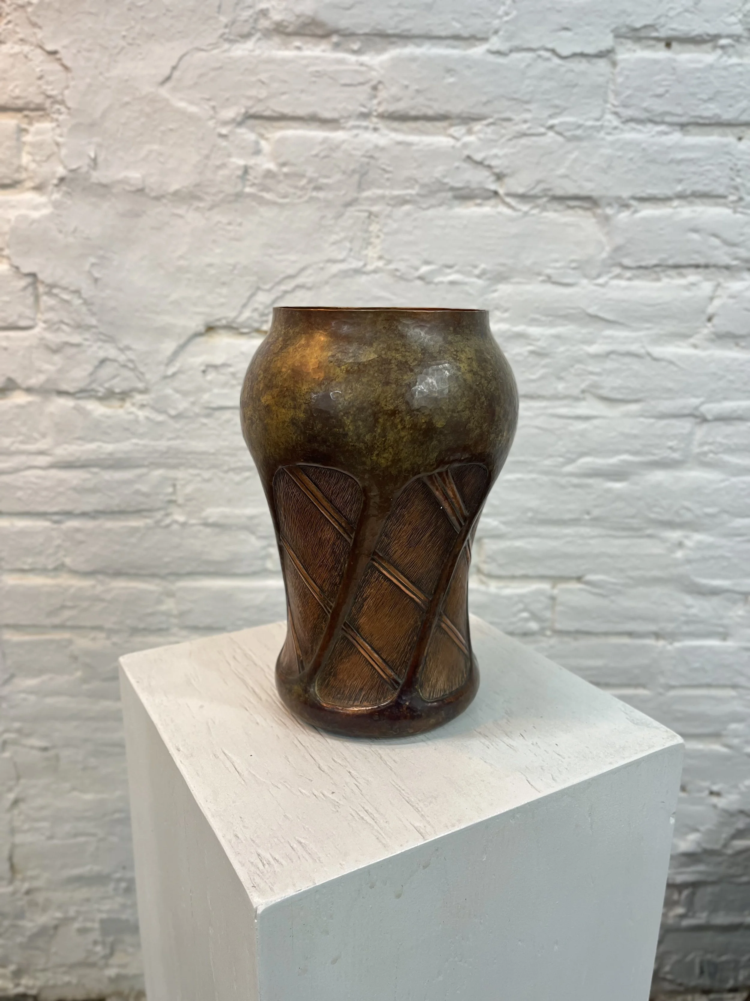 Chased Copper Vase by Sio Metalworks