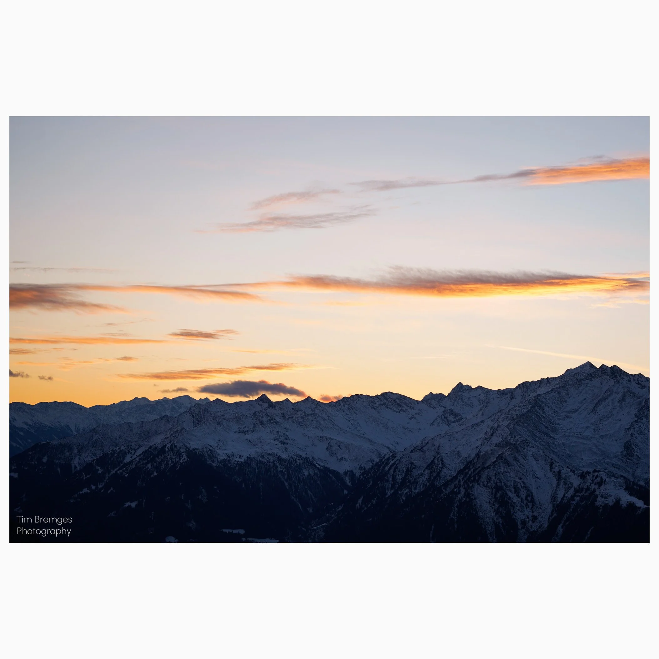 Sonnenuntergang Alpengebirge