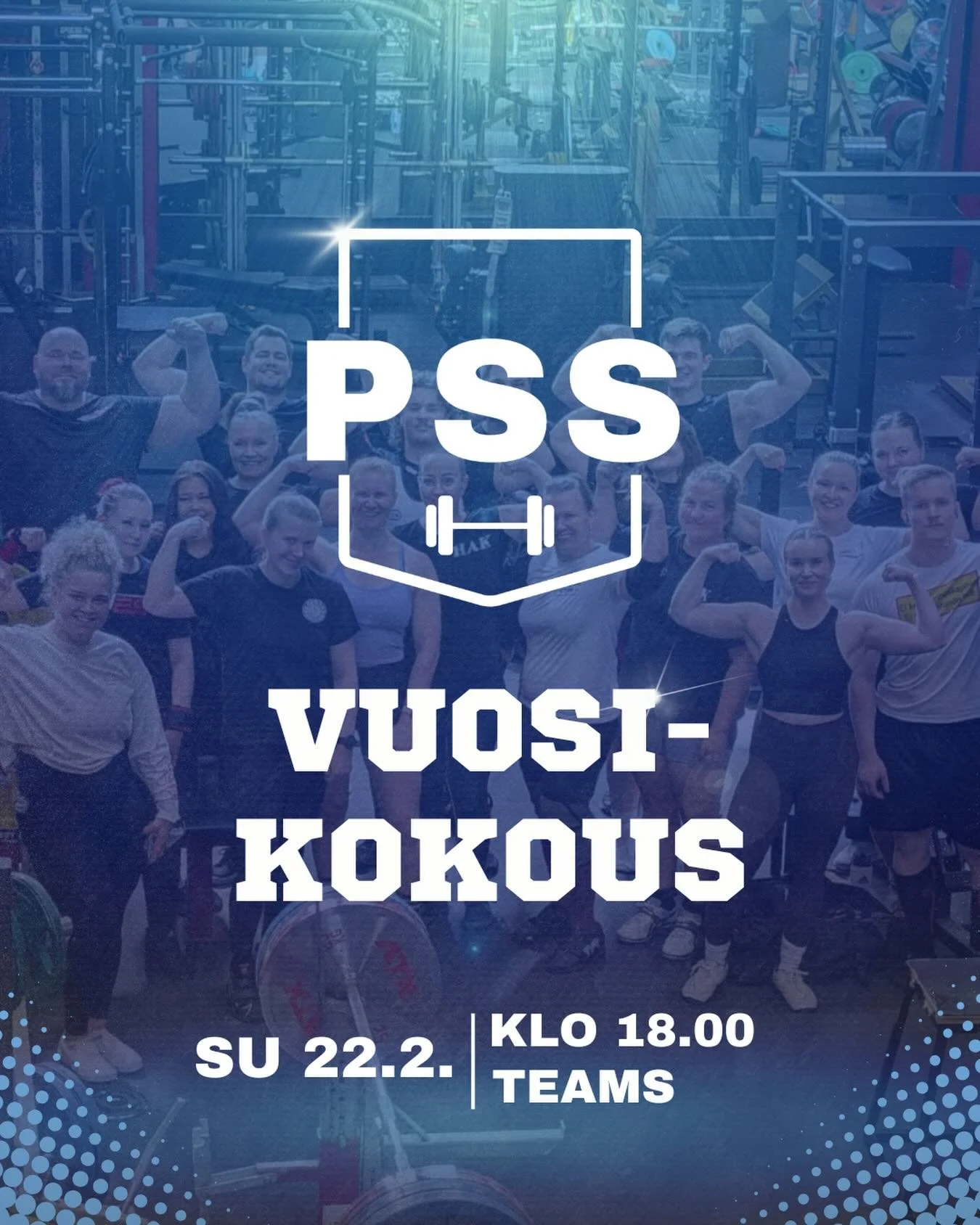 On taas se aika vuodesta🔥
PSS kokoontuu vuosikokoukseen, ja haemme my&ouml;s uusia aktiiveja tekem&auml;&auml;n voimanostosta n&auml;kyv&auml;mp&auml;&auml; p&auml;&auml;kaupunkiseudulla!

Haluatko olla mukana j&auml;rjest&auml;m&auml;ss&auml; kisoj