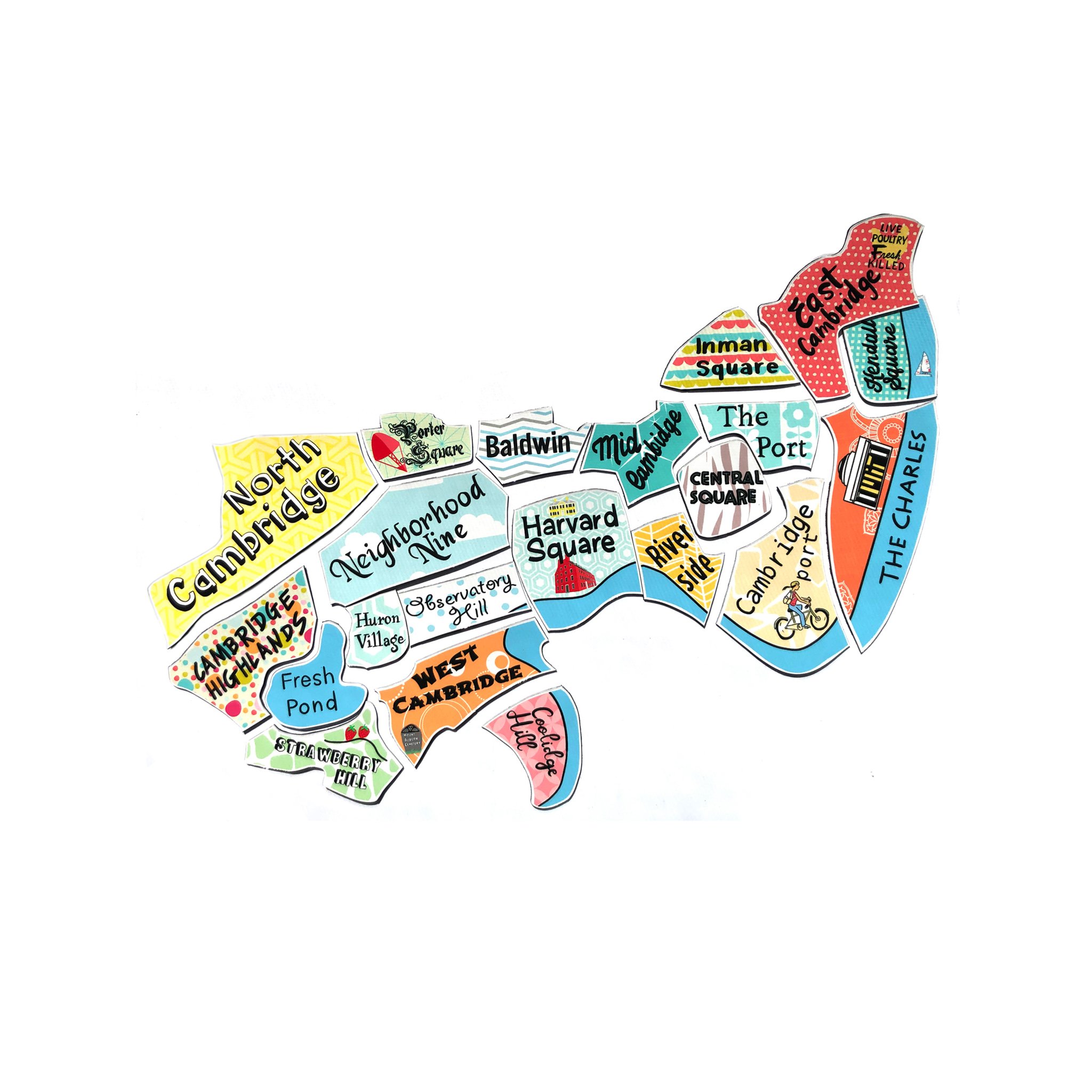 Cambridge, Mass Magnet Set