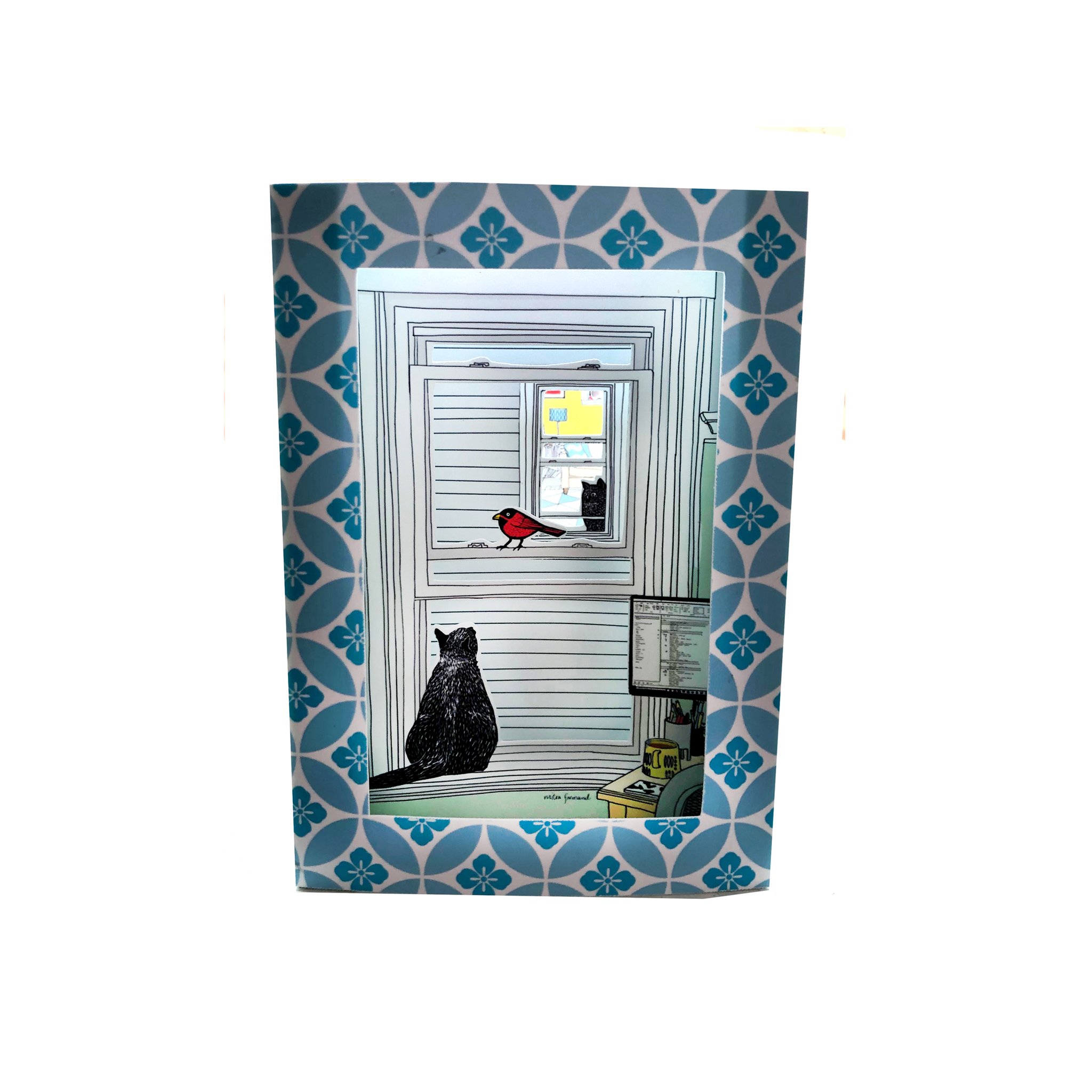 Cat and Bird (Paper)