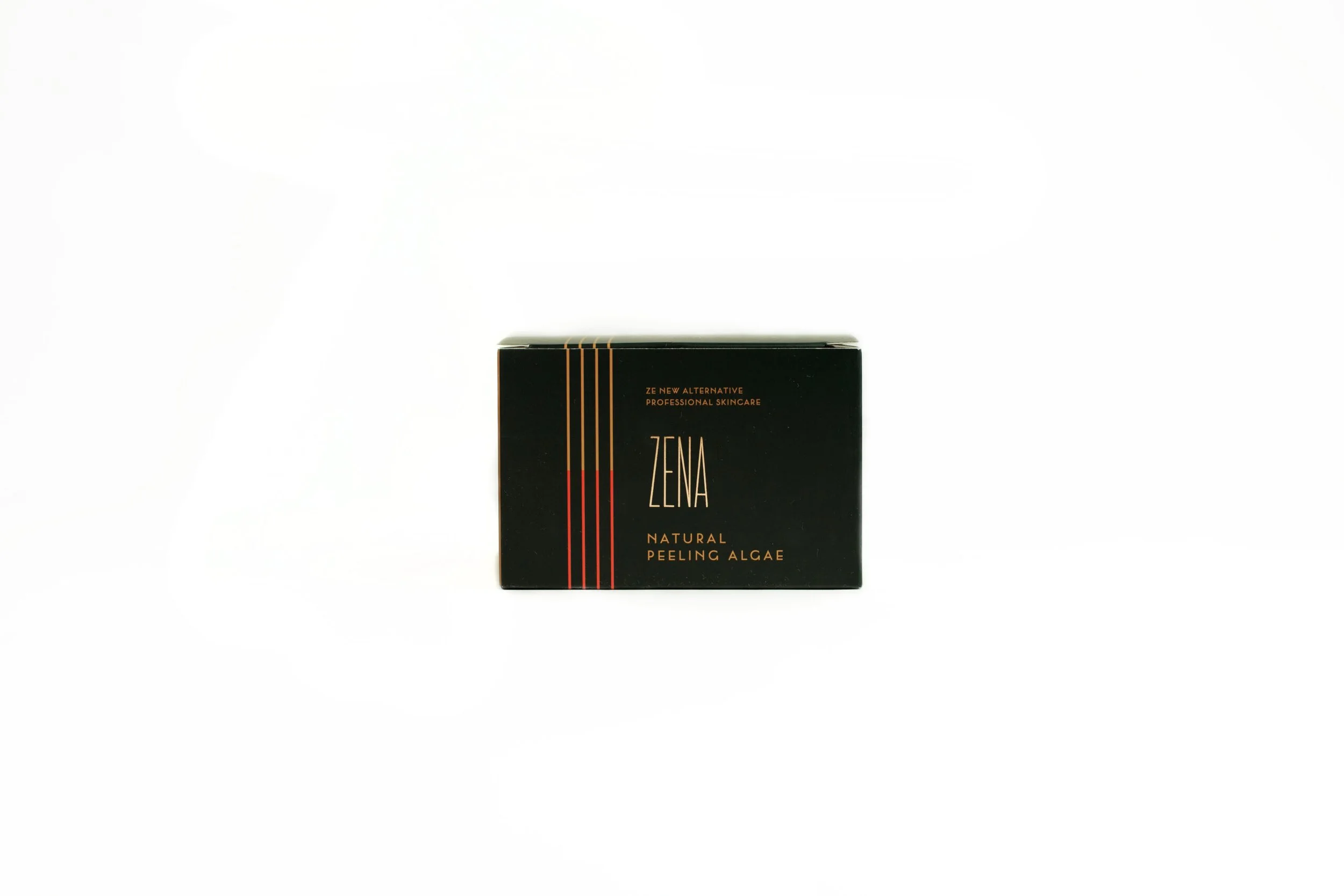 Boîte de produit ZENA Natural Peeling Algae avec fond blanc