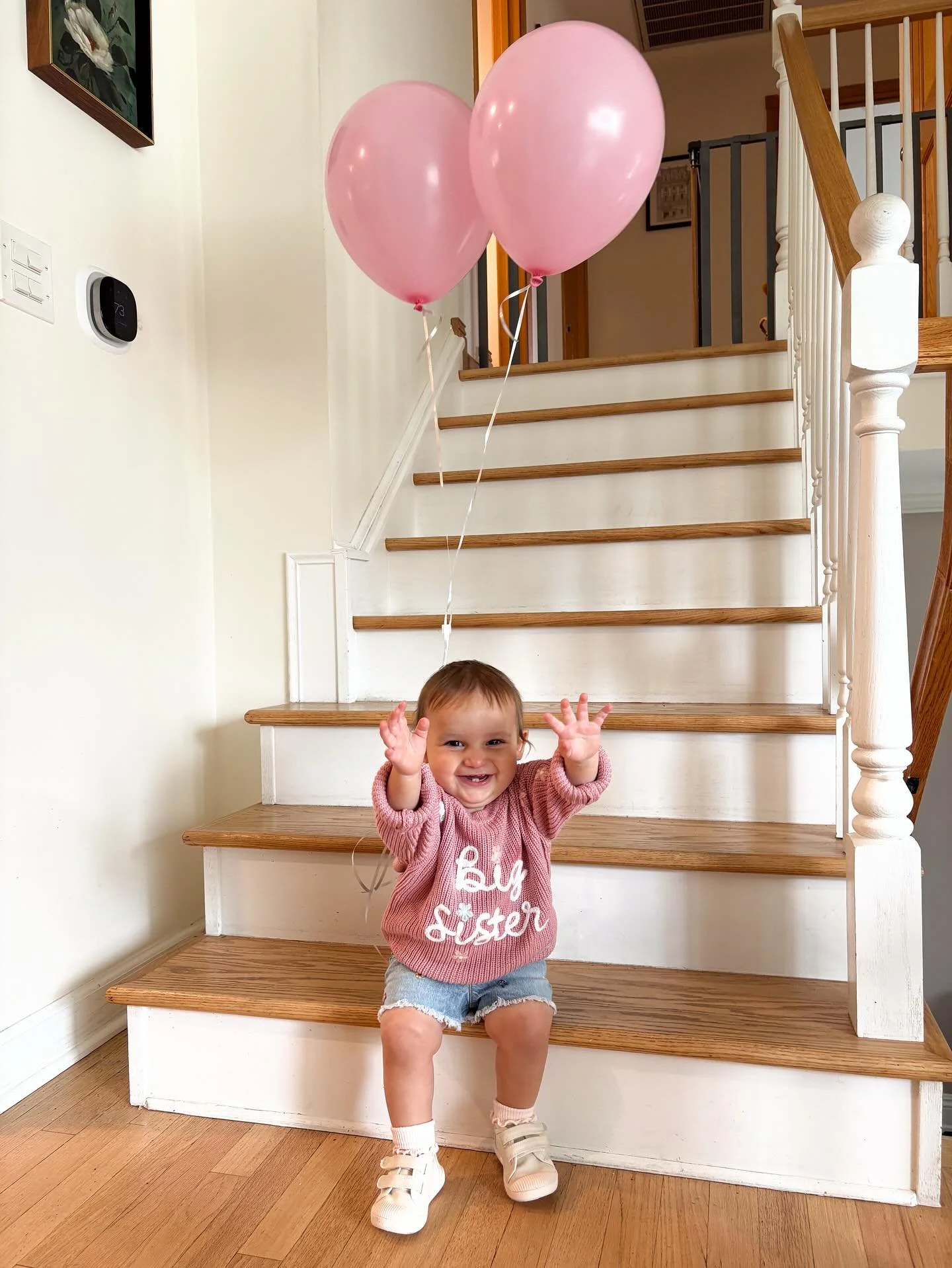 Avery is getting a little sister, which means a promotion to big sister 🎈