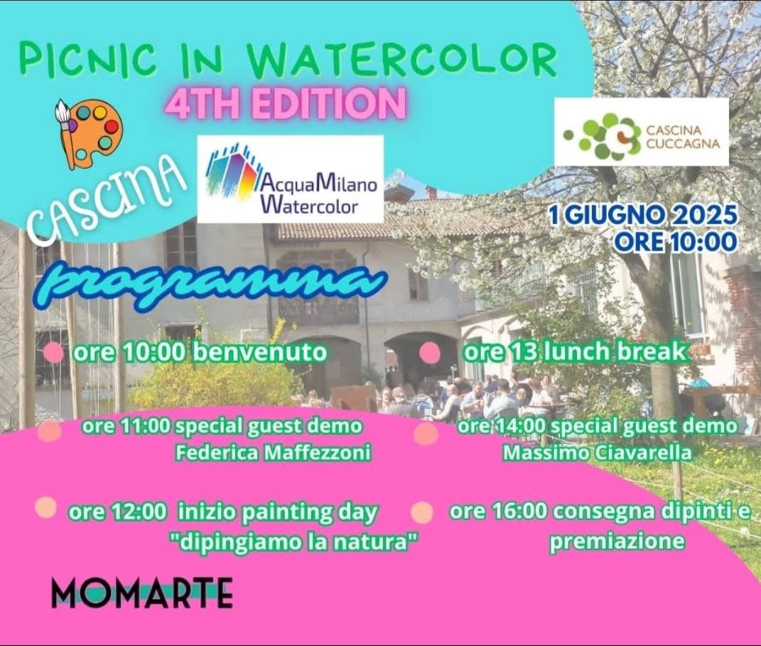 Picnic in watercolor 4th edition by Acqua Milano Watercolor