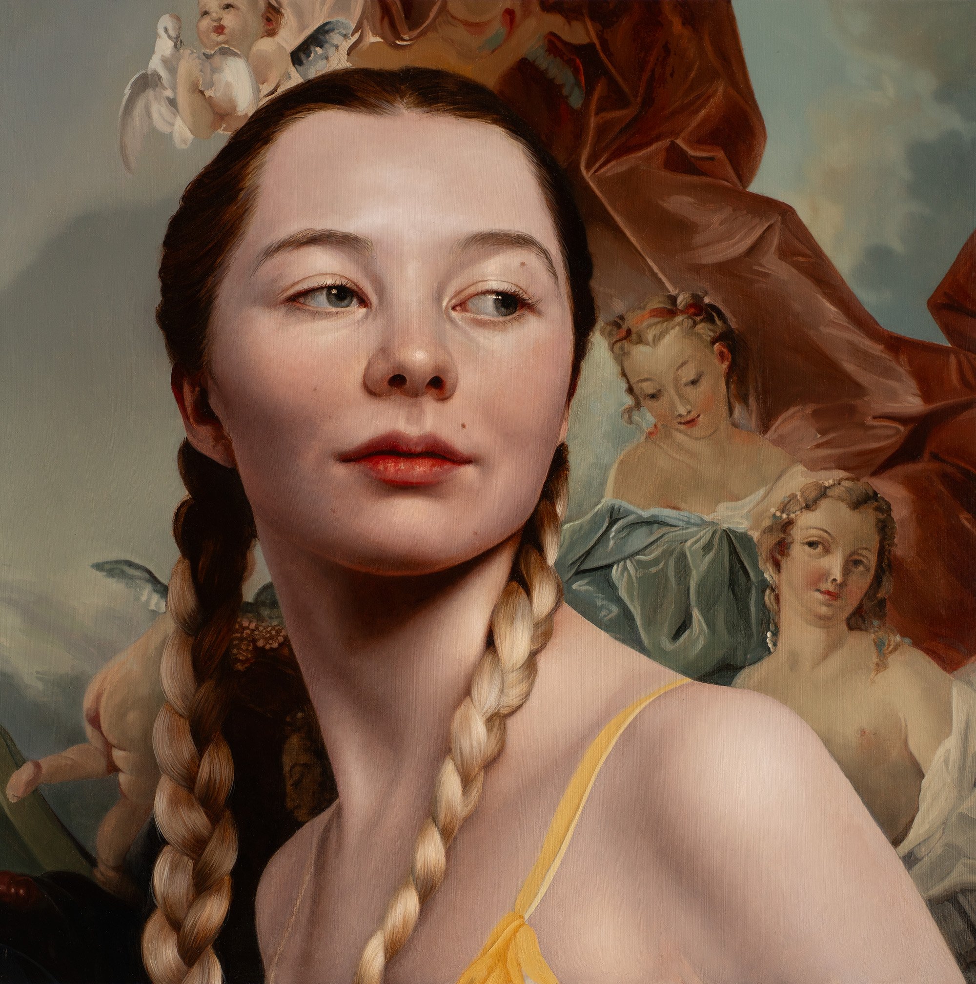 The Conversation (After Boucher)
Oil on Aluminium
Framed
H16 x W16 ins (41 x 41 cms)