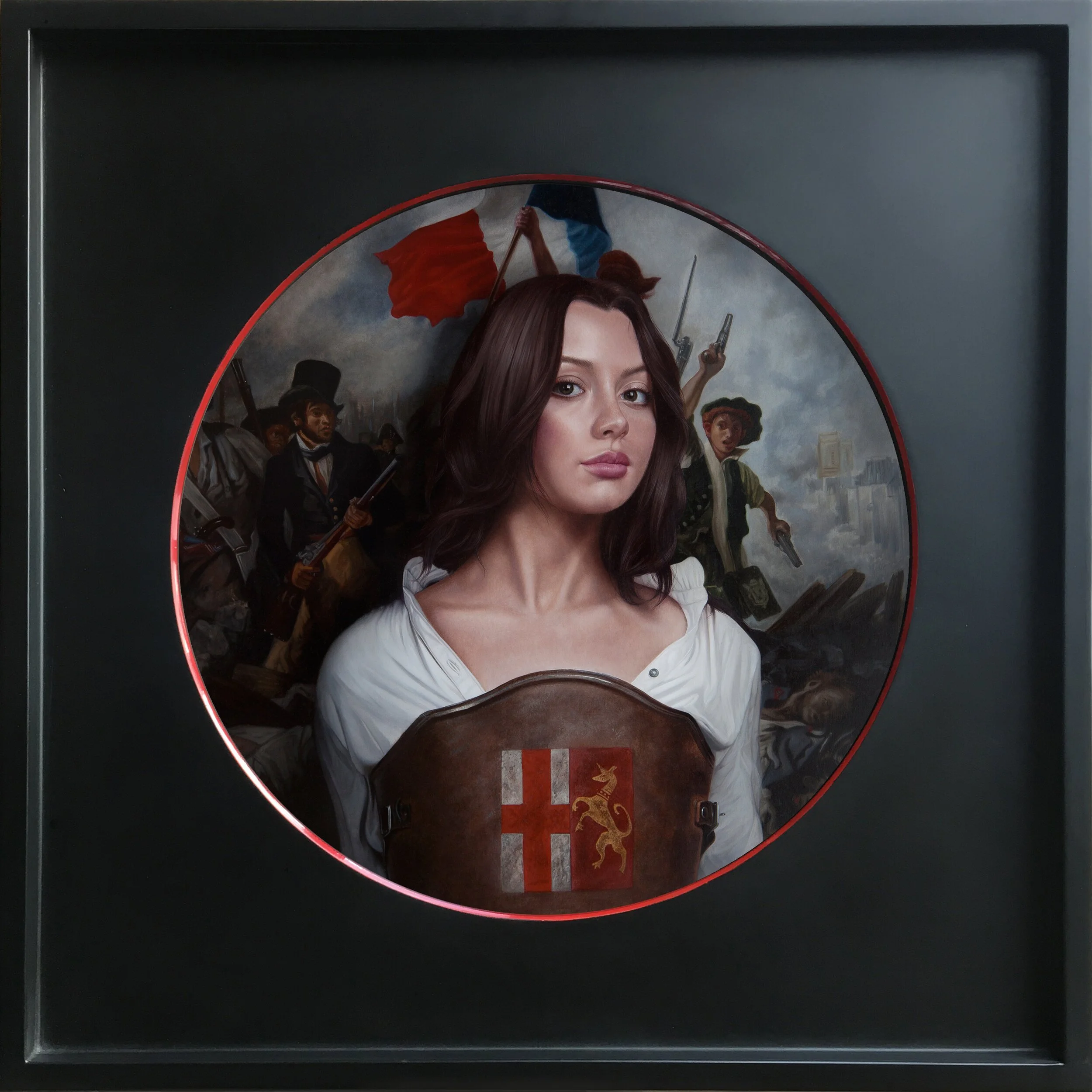 Liberty Call (Revolution) 20 inch diameter oil on Aluminium Panel. (SOLD)