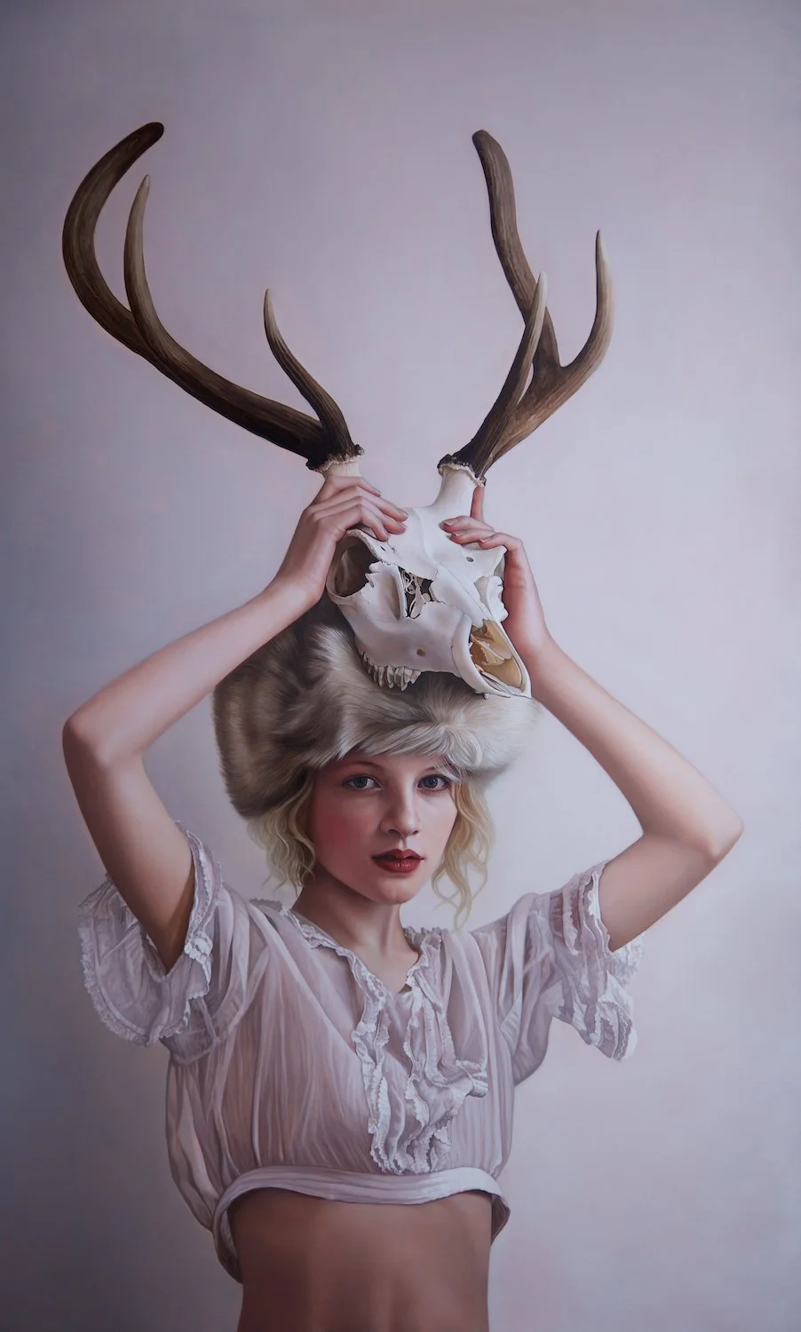 The White Hart
year: 2015
medium: Oil on aluminium panel
size: 39.5 x 23.5 inches
status: sold
enquire: 
print: https://www.maryjaneansell.co.uk/store-1/p/the-white-hart
note: Liberty's Arc, Arcadia Contemporary, New York, 18 June–10 July 2015