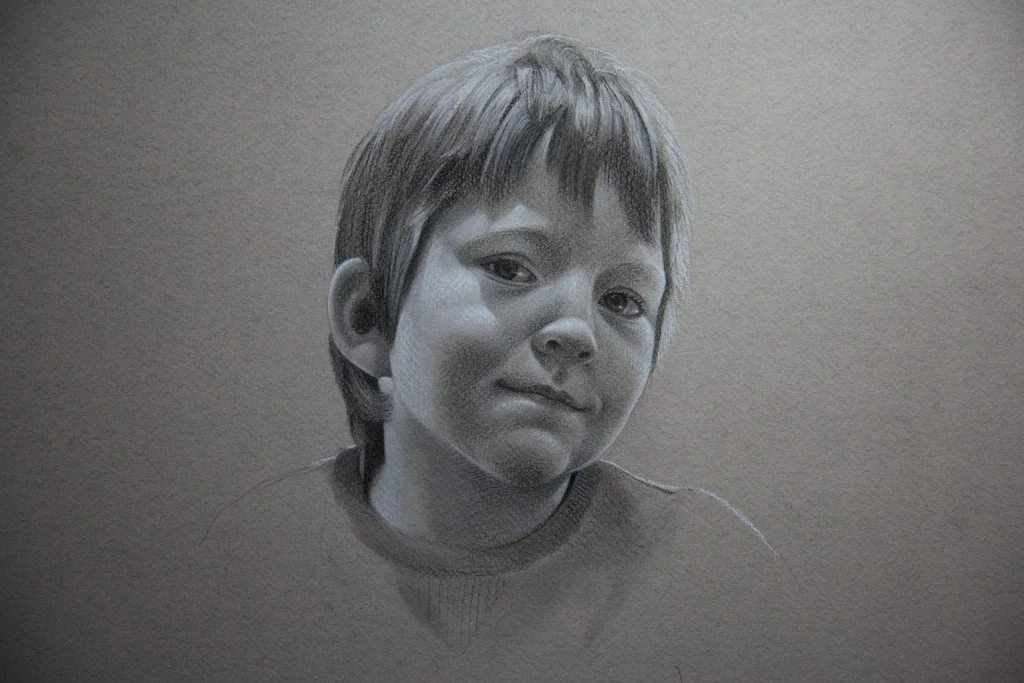  Noah - Study (portrait commission)   
Charcoal, Graphite and Pastel on Paper. 
 ●   Sold  
  Enquire about commissioning a portrait → 