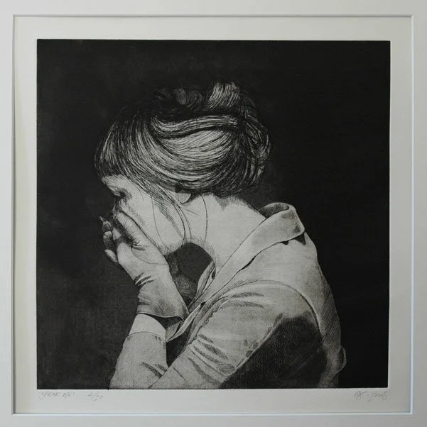  Speak No  
Etching on Arches Paper. 
 ●   Sold  
  Enquire about limited editions → 