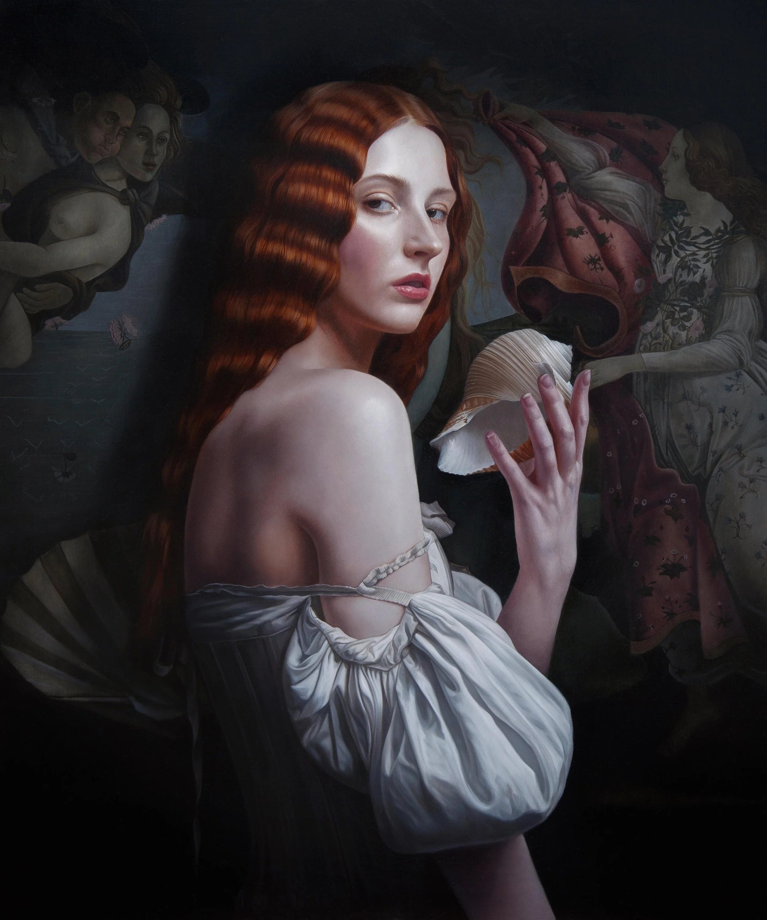  Naissance  
Oil on Aluminium panel  
24 x 20 inches   
 ●   Sold    
 Please contact me to order Limited Edition Print → 