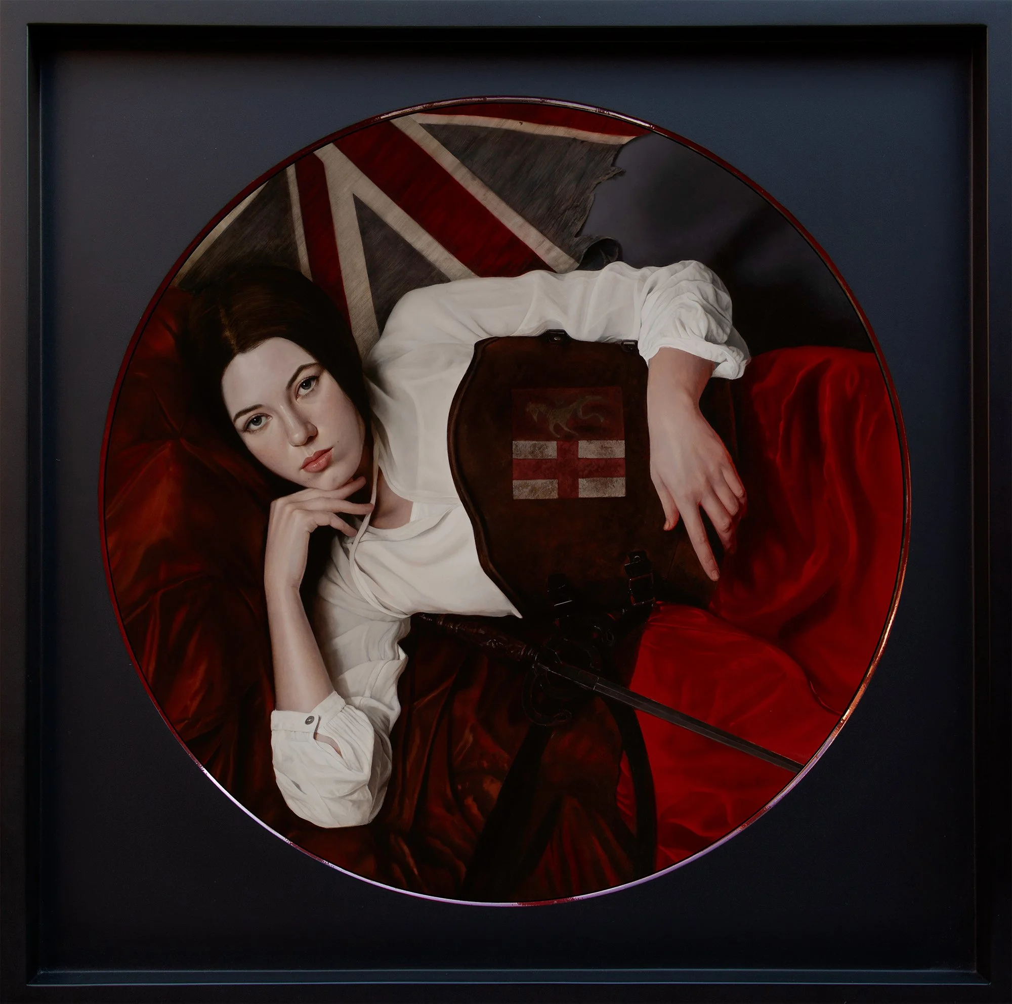 Liberty Inclined
Oil on Aluminium
Framed
H32 x W32 ins (81 x 81 cms)