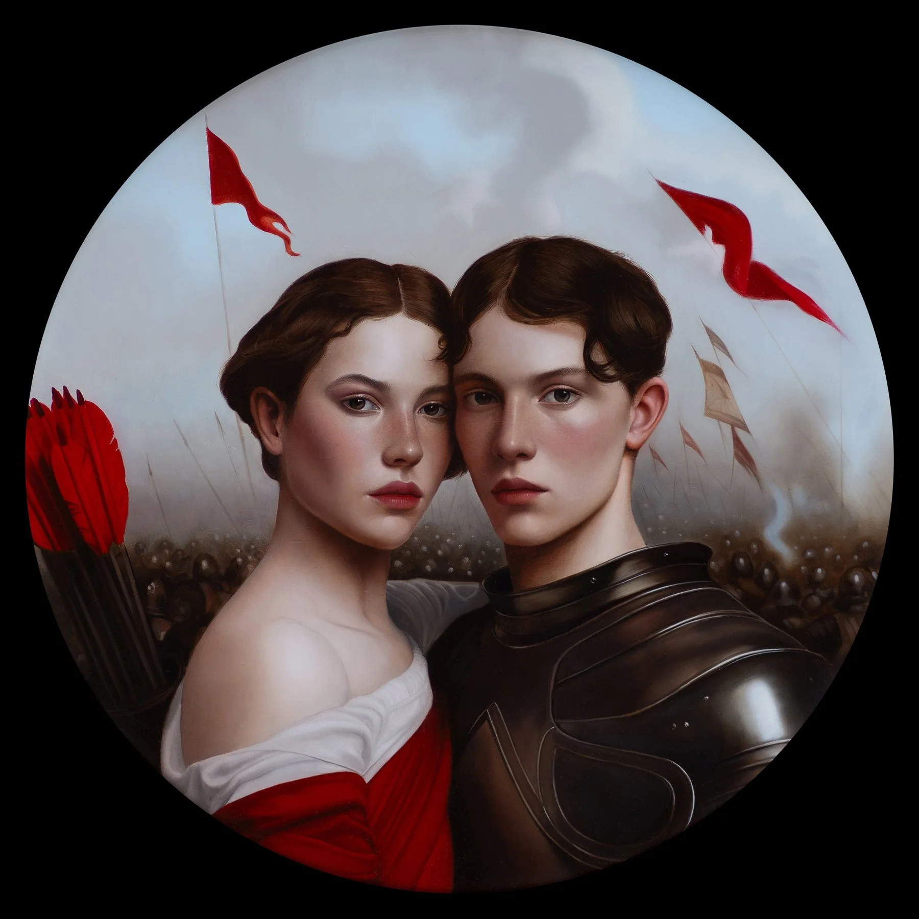Love's Bright Armour, 2024
Oil on Aluminum Panel
20 1/2 × 20 1/2 in | 52.1 × 52.1 cm