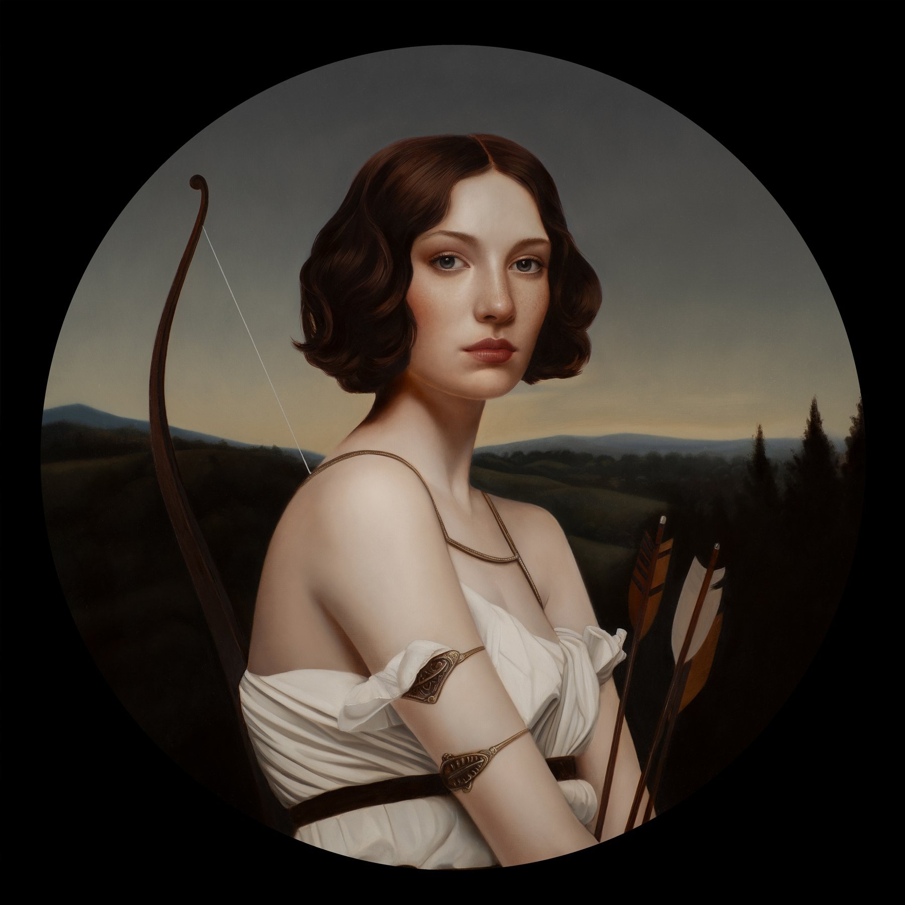 The Huntress, 2024
Oil on Aluminum Panel
20 1/2 × 20 1/2 in | 52.1 × 52.1 cm