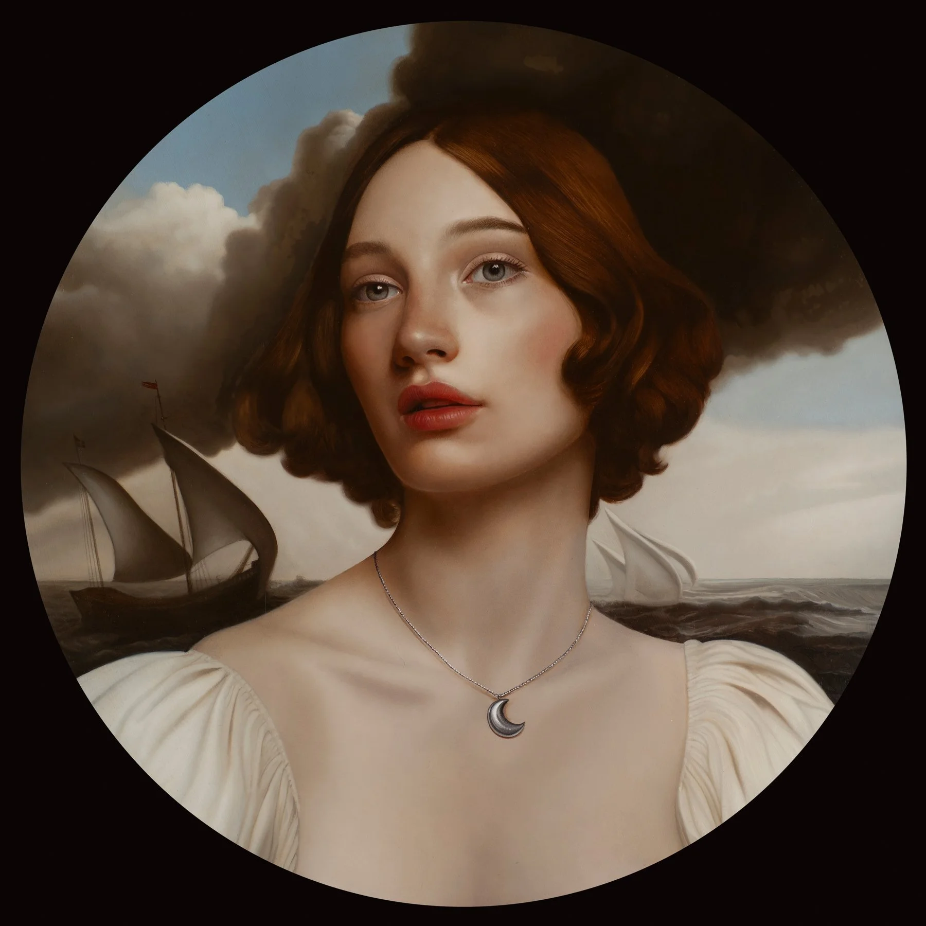  Galleon II, 2024  
Oil on Aluminium panel  
15 × 15 in | 38.1 × 38.1 cm   
 ●   Sold   
 Enquire about this piece → 