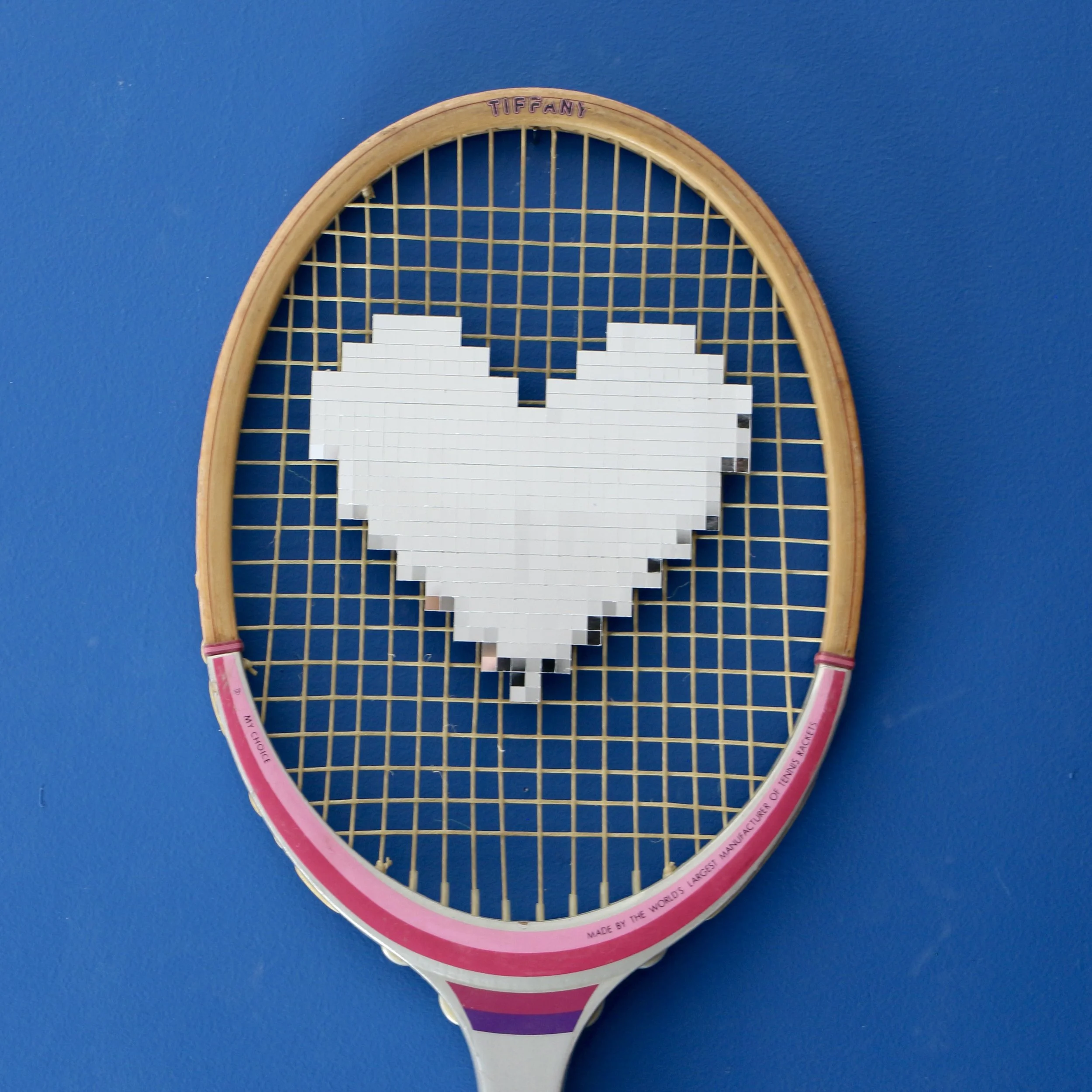 Raquette Send Love&Disco Donnay Gris/Rose Coeur Disco