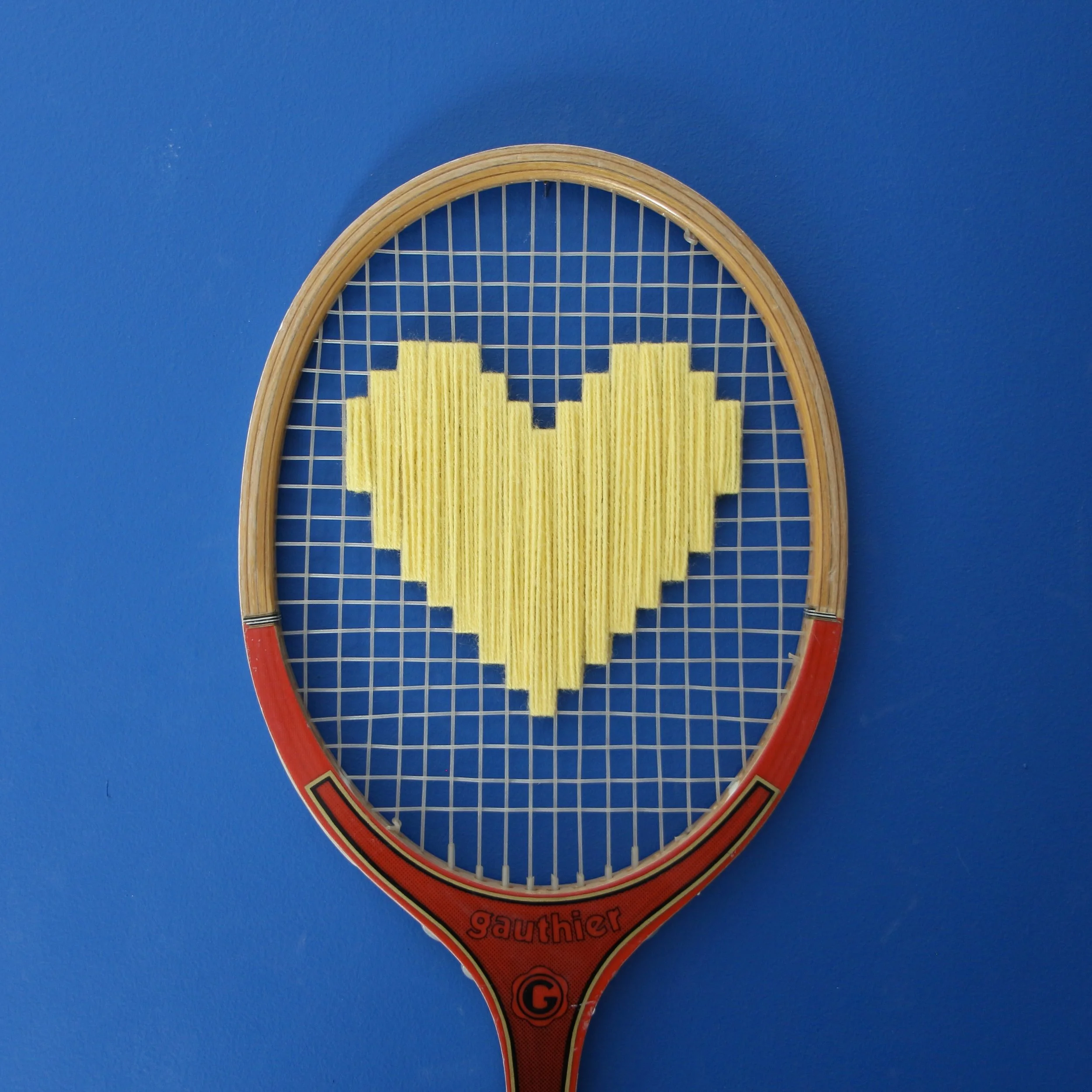 Raquette Send Love Gauthier Coeur Jaune