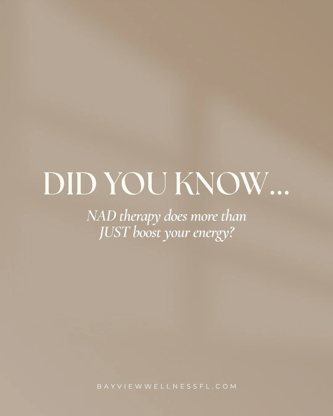✨ The Secret to Cellular Energy✨

Did you know your NAD levels naturally decline with age leading to fatigue, brain fog, and slower recovery? 

NAD therapy restores this essential coenzyme at the cellular level, helping to boost energy, enhance focus