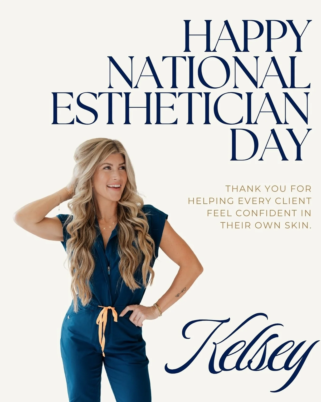 Happy National Esthetician Day to our very own, Kelsey✨

Her passion keeps our clients glowing! 

We&rsquo;re so grateful for you! 💖
