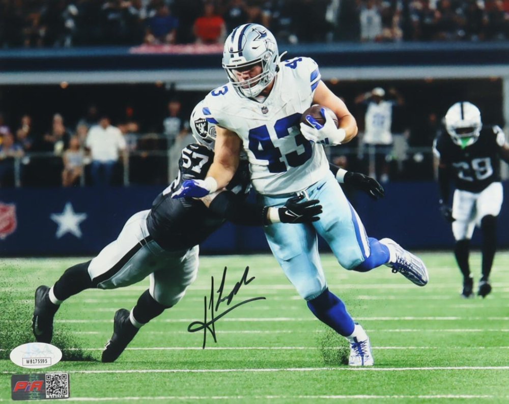Hunter Luepke Signed Cowboys 8x10 Photo (JSA & PIA) JSA Witnessed