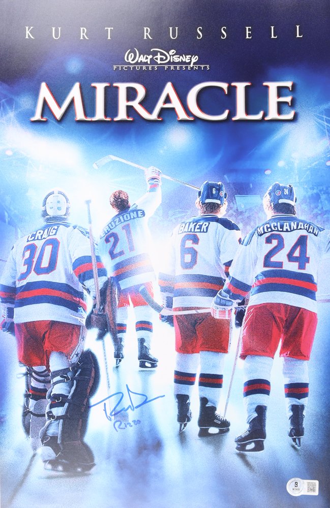 Patrick O'Brien Demsey Signed "Miracle" 11x17 Movie Poster Photo Inscribed "Rizzo" (Beckett) Beckett Witnessed