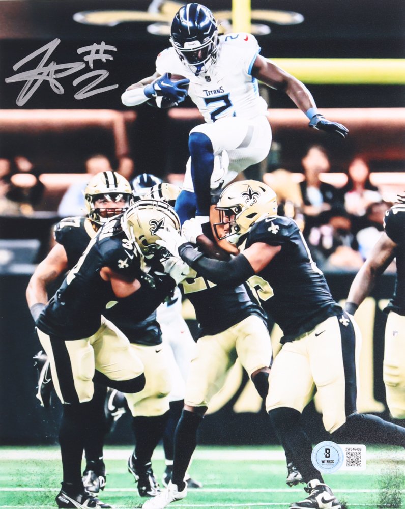 Tyjae Spears Signed Titans 8x10 Photo (Beckett) Beckett Witnessed