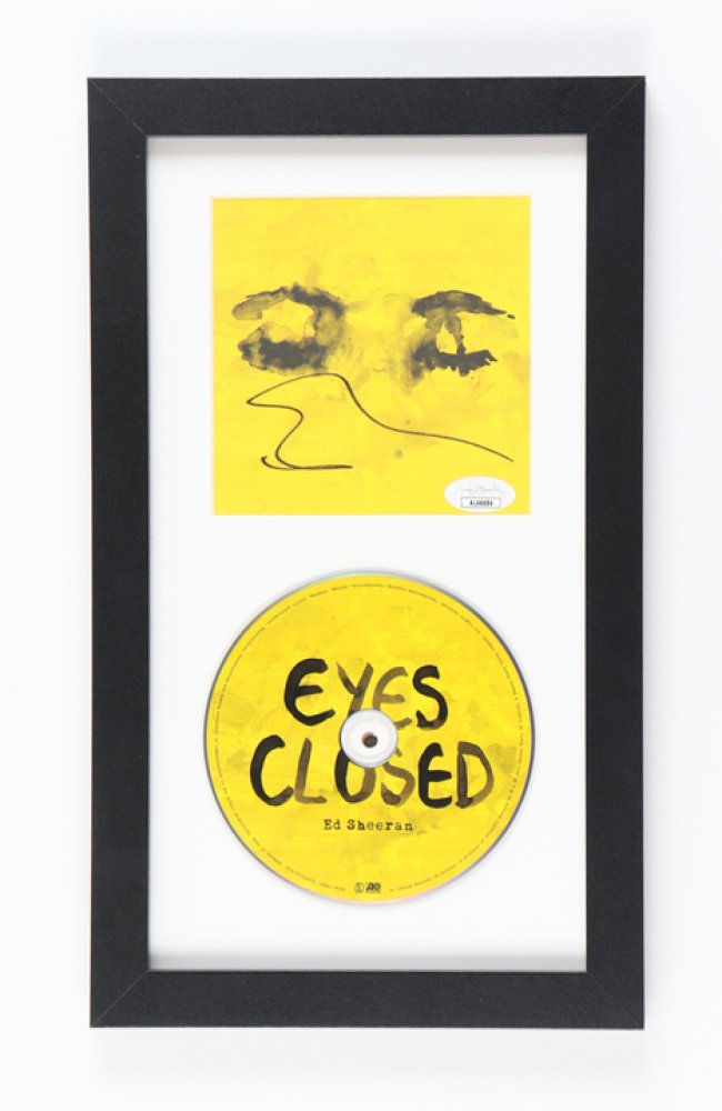 Ed Sheeran Signed "Eyes Closed" Custom Framed CD Insert Display (JSA)