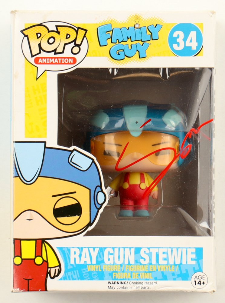 Seth MacFarlane Signed "Family Guy" #34 Ray Gun Stewie Funko Pop! Vinyl Figure (AutographCOA) Stewie Griffin