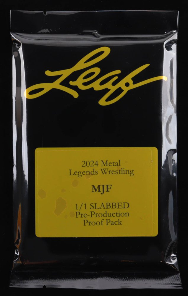 MJF 2024 Leaf Metal Legends Wrestling Slabbed #1/1 Pre-Production Proof Mystery Pack All Serially Numbered #1/1