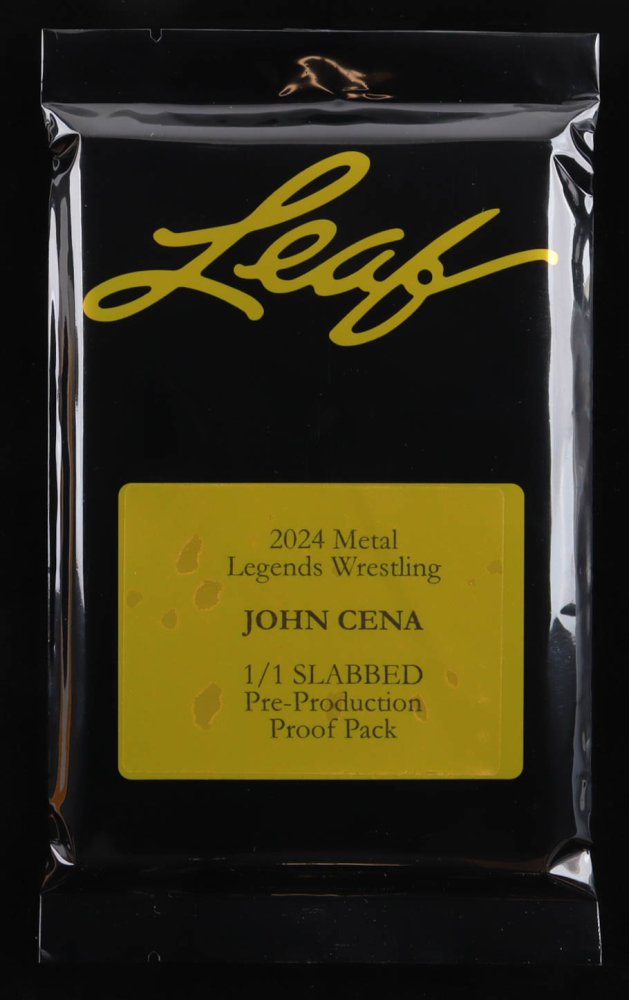 John Cena 2024 Leaf Metal Legends Wrestling Slabbed #1/1 Pre-Production Proof Mystery Pack All Serially Numbered #1/1