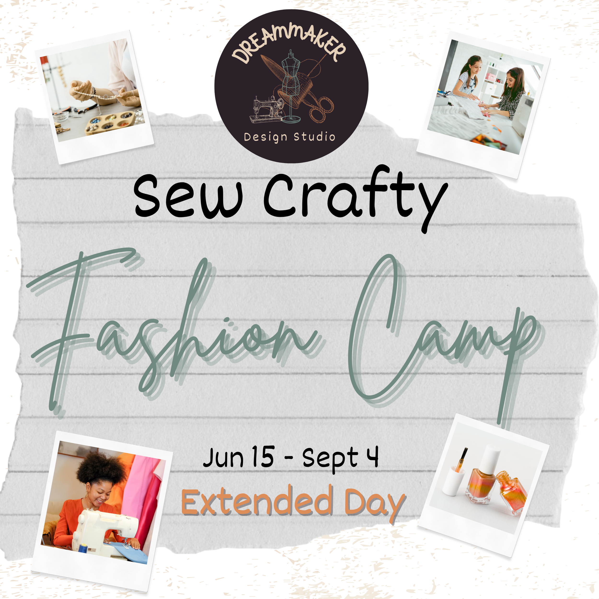 Sew Crafty Fashion Camp (Extended Day)