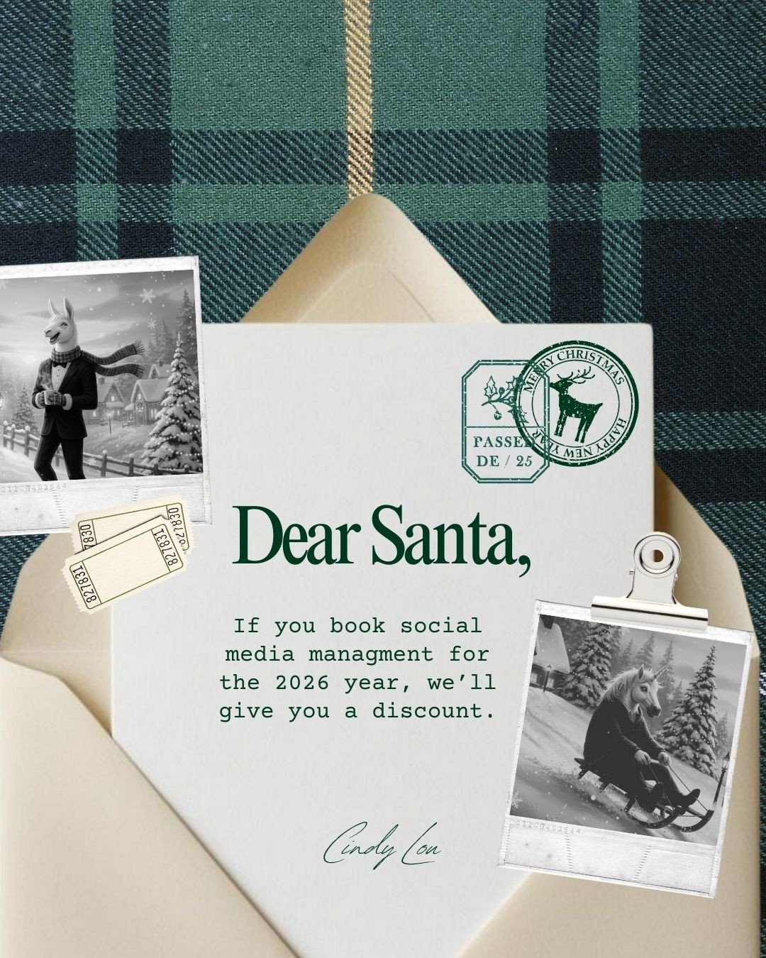 Someone in the House is planning ahead.⁠
⁠
Social media management for 2026⁠
with a holiday discount.⁠
⁠
#SocialMediaManagement⁠
#ContentStrategy⁠
#CreativeDirection⁠
#BrandSupport