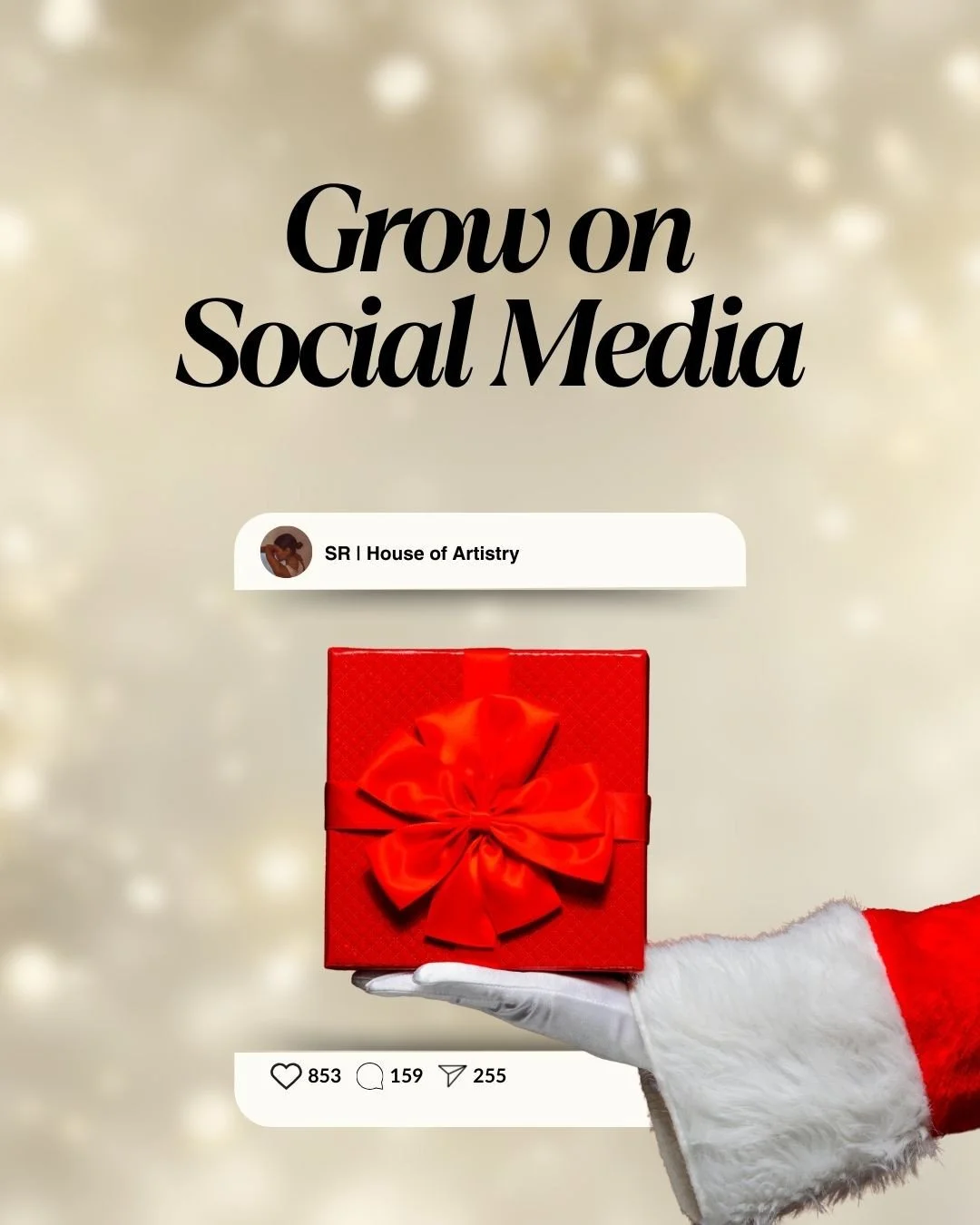 Growth doesn&rsquo;t happen by accident.⁠
It&rsquo;s built with intention, consistency, and care.⁠
⁠
This season, Santa left something practical under the tree.⁠
Social media management designed to help your brand grow quietly and well.⁠
⁠
DM us to r
