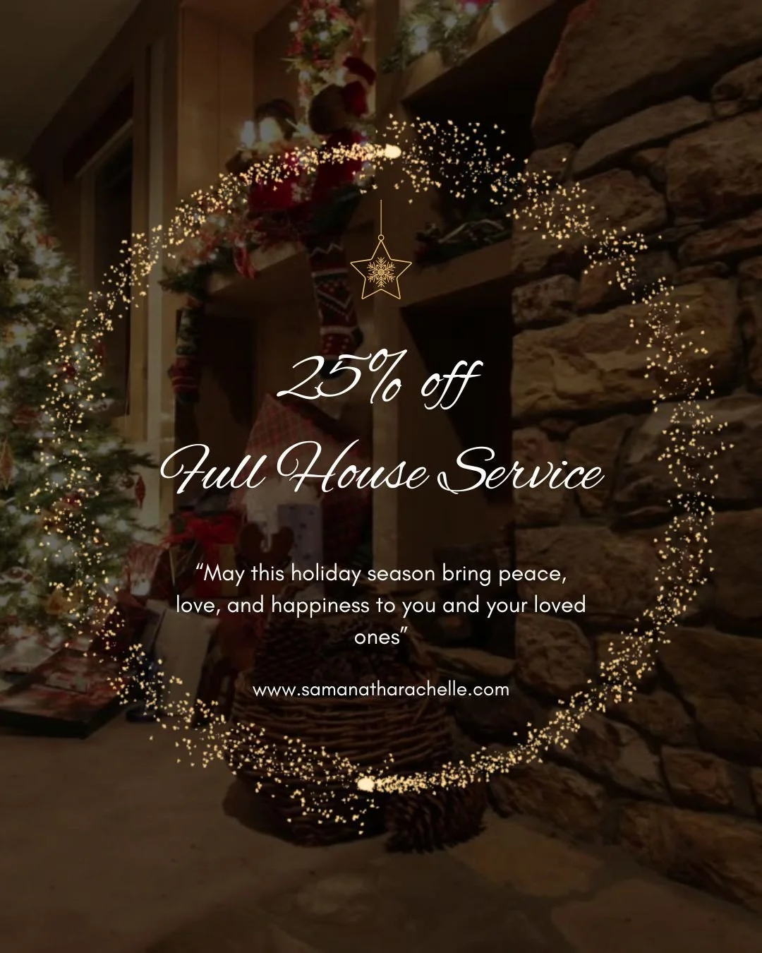 Lights are low, plans are in place, and a couple seasonal offerings remain.⁠
25% off Full House Service, thoughtfully extended for a limited time.⁠
⁠
If the coming year deserves care, consistency, and intention, this is for you.⁠
DM us to reserve you