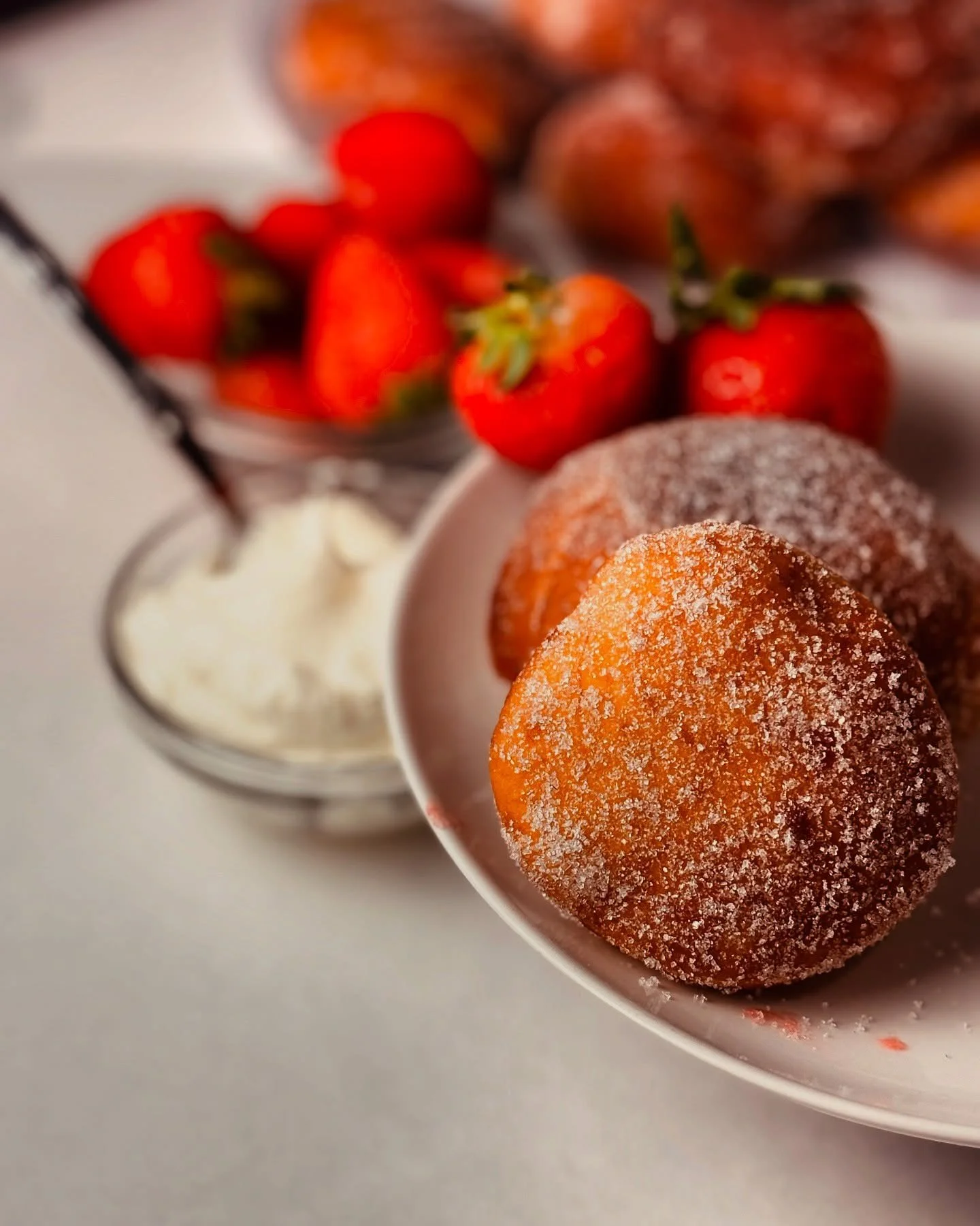 #briochedonut with strawberry pastry cr&egrave;me a great way to say good morning 🌞☀️