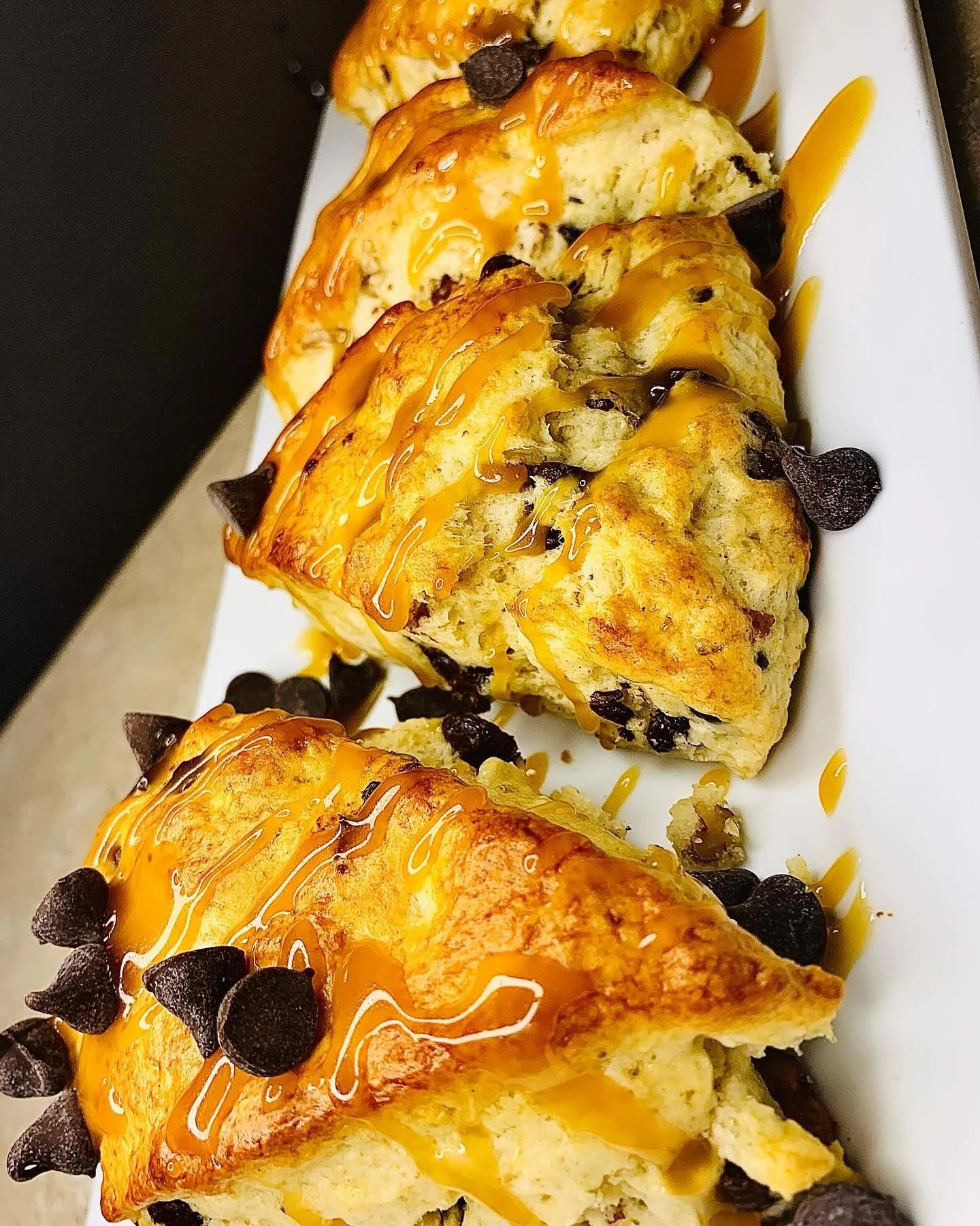 Turtle scones 🐢🫡❤️, with buttered caramel #pastry