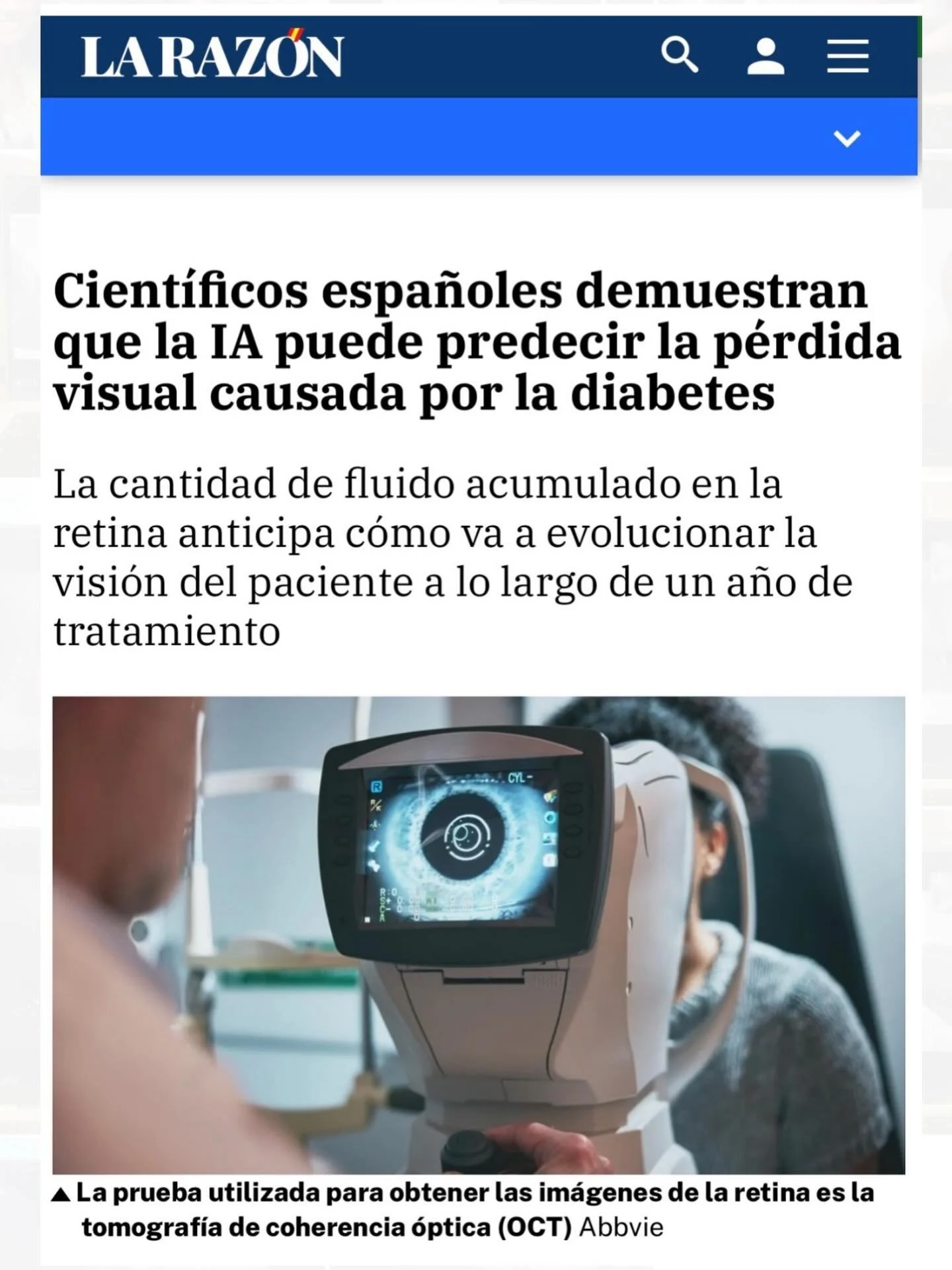 Nuestro estudio multic&eacute;ntrico #DIADEMA nos permite predecir la perdida visual a partir de OCTs basales mediante #InteligenciaArtificial en #EdemaMacularDiabetico. 

Un trabajo coordinado desde Barcelona con la participaci&oacute;n de 16 centro